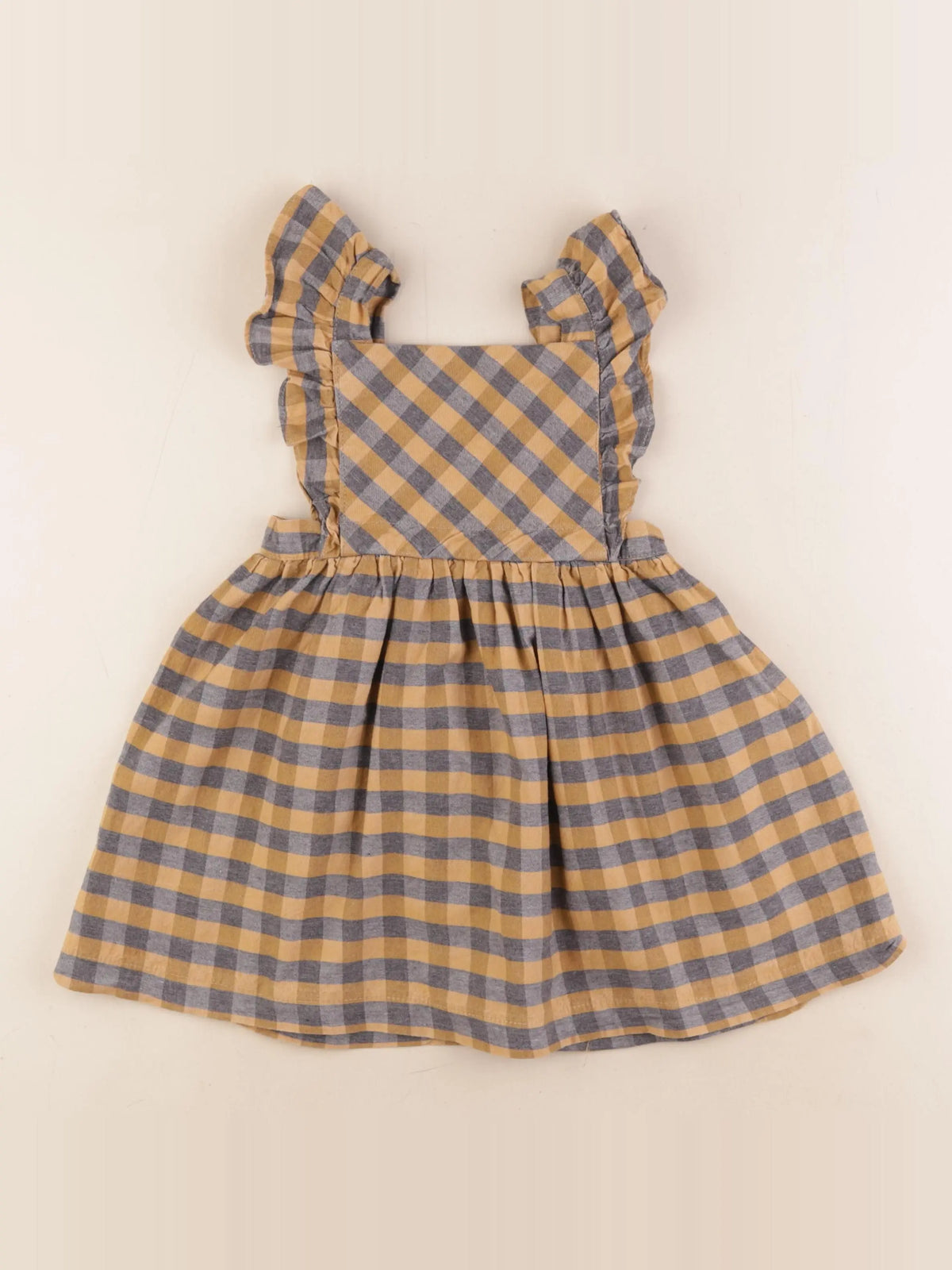 Lola Palacios - robe marron, gris - 6 ans