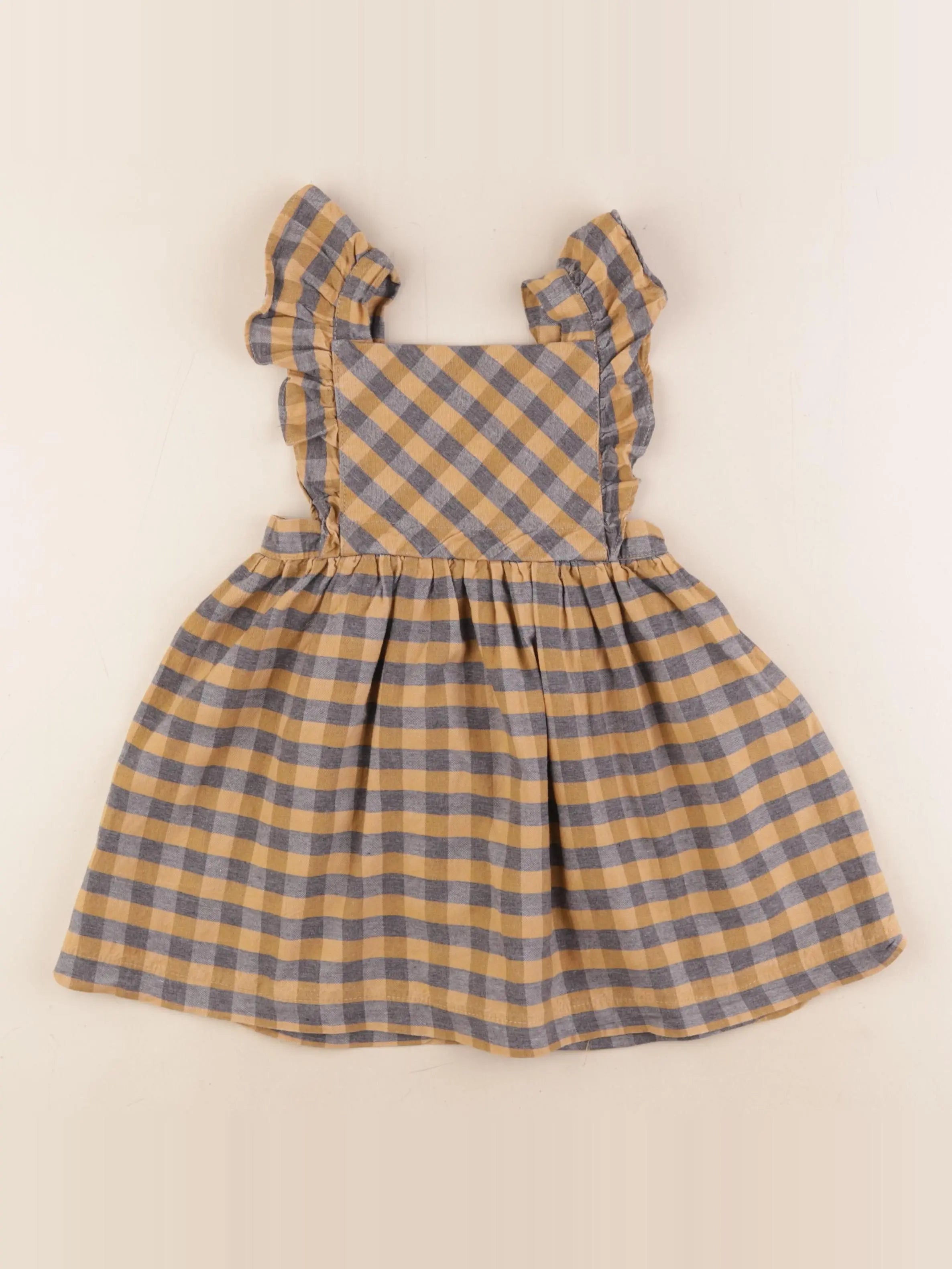 Lola Palacios - robe marron, gris - 6 ans