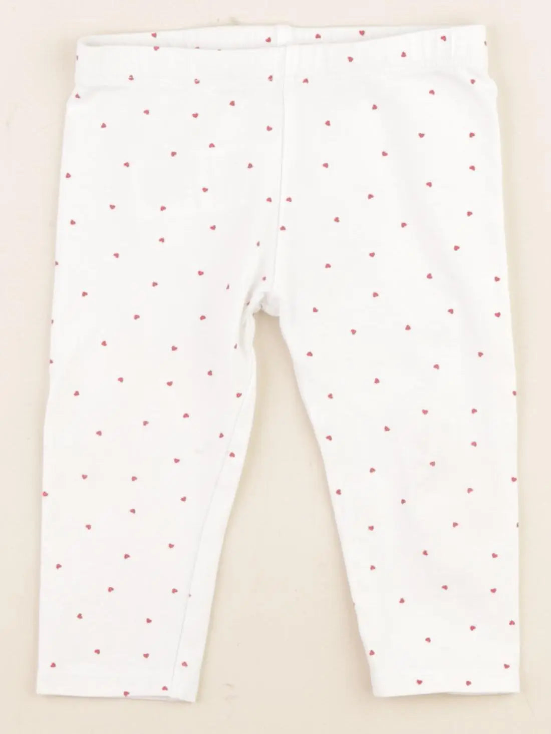 Vertbaudet - legging blanc, rouge - 12 mois