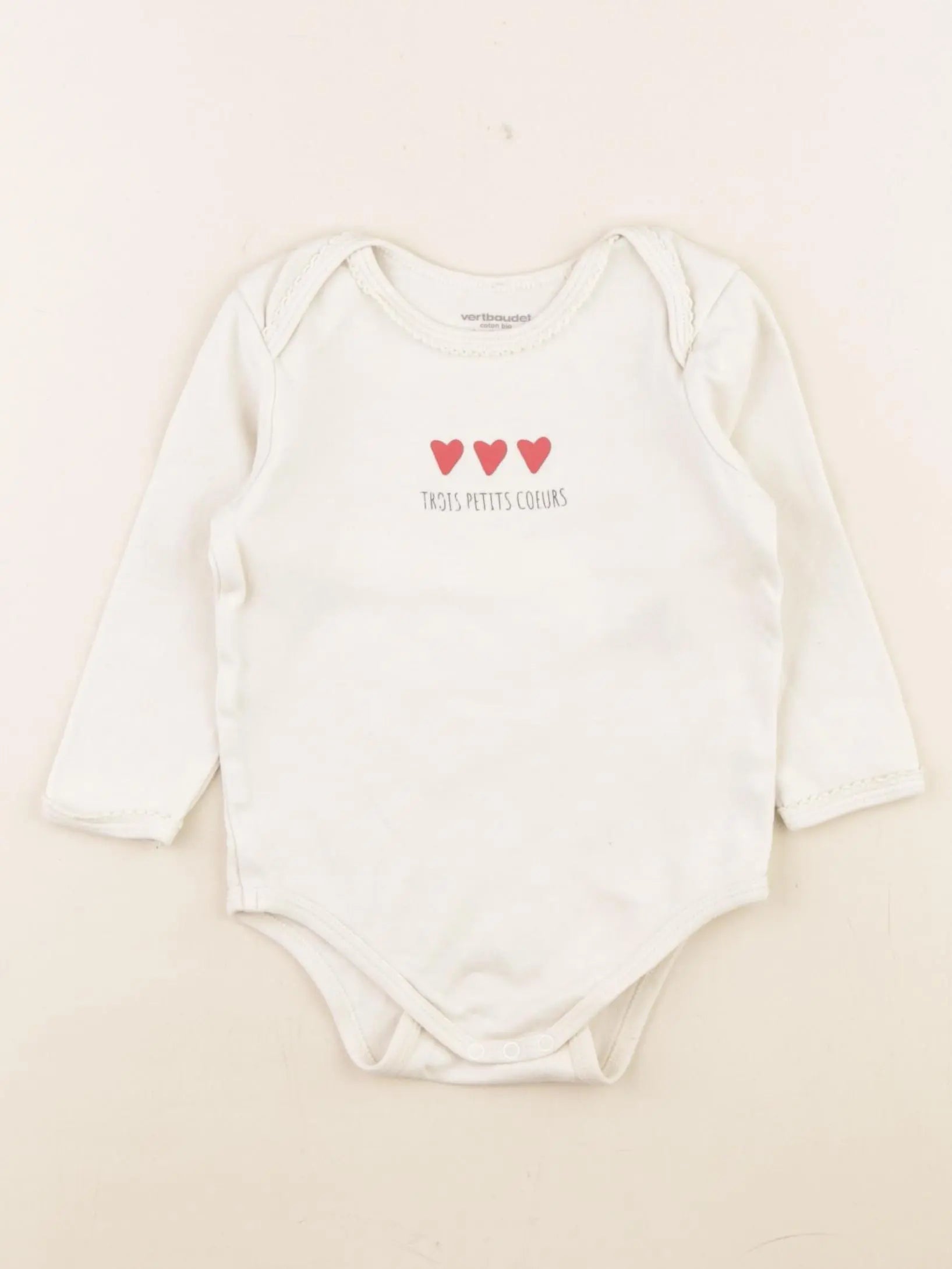 Vertbaudet - body beige - 18 mois