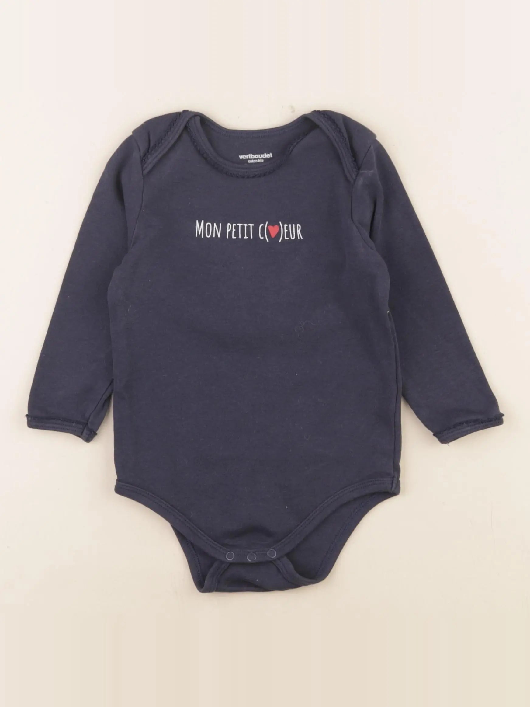 Vertbaudet - body bleu - 18 mois