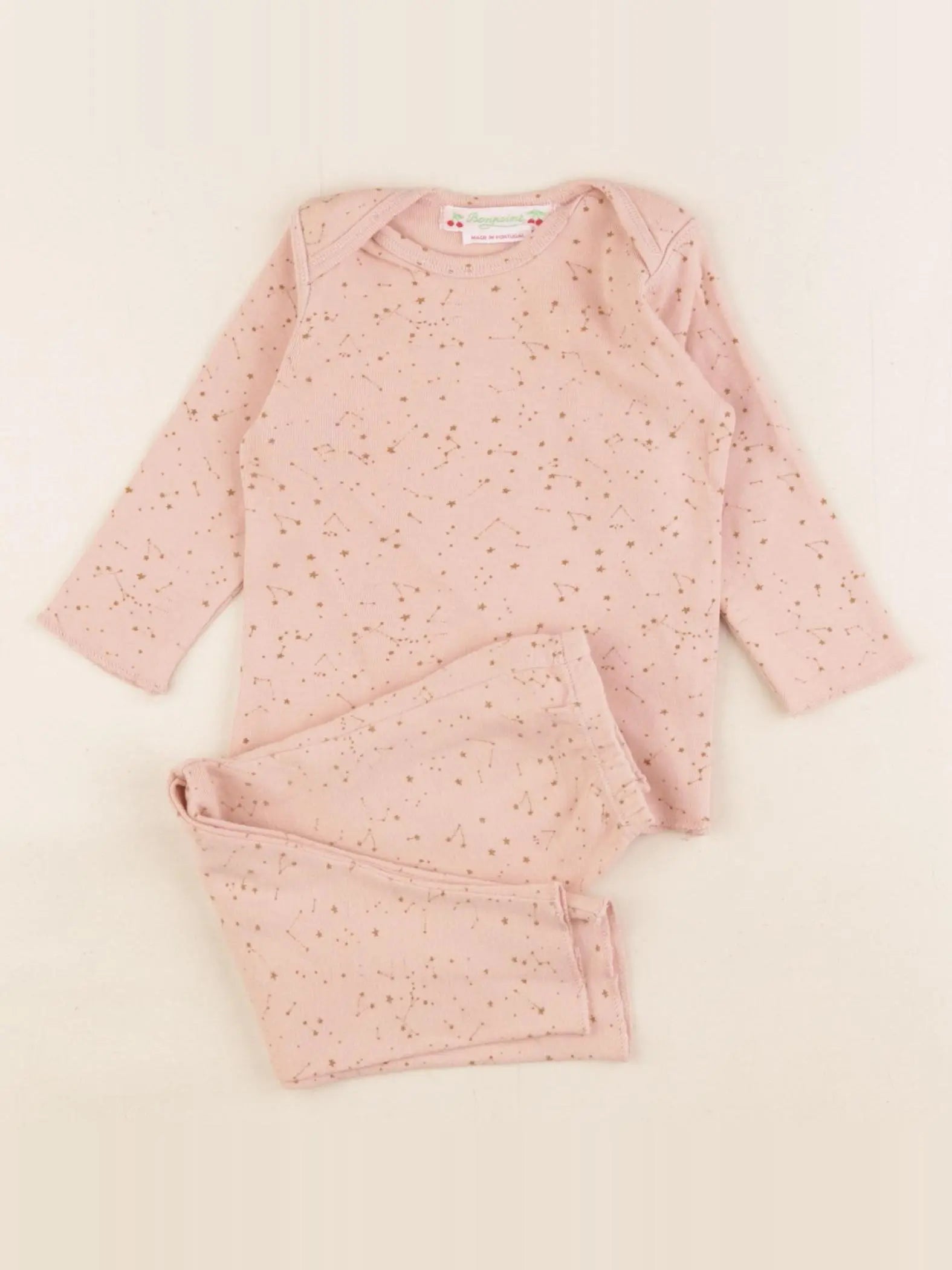Bonpoint - pyjama coton rose - 6 mois