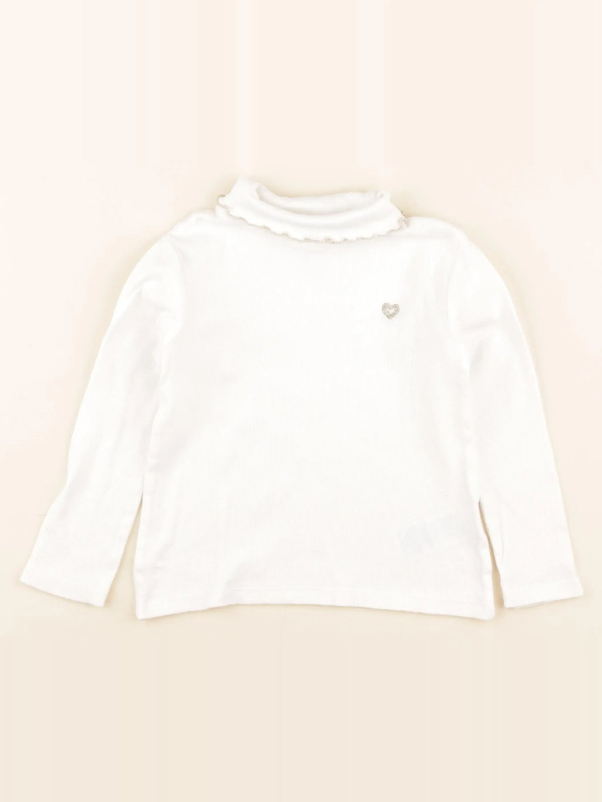 Vertbaudet - sous-pull blanc - 4 ans
