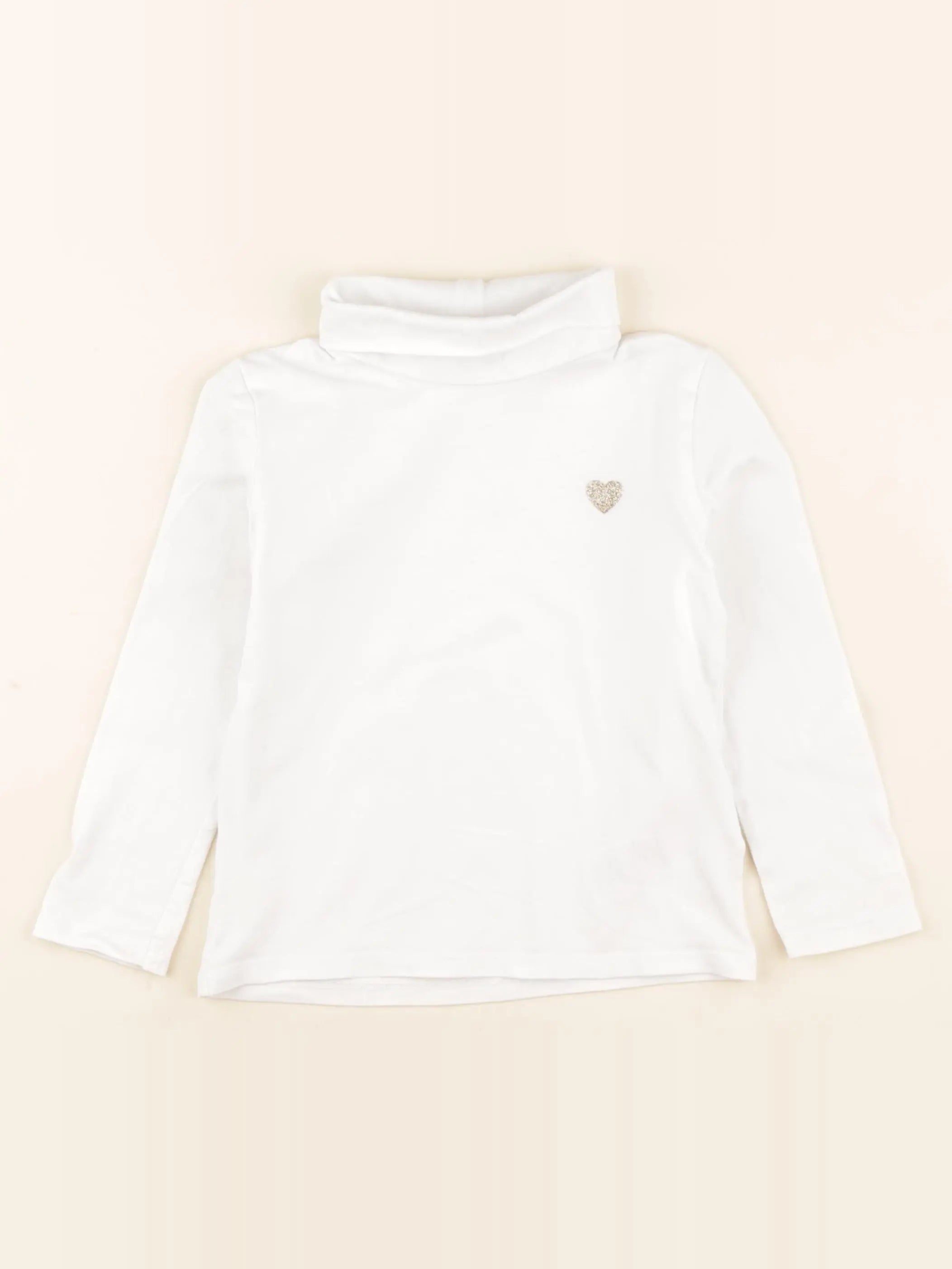 Vertbaudet - sous-pull blanc - 4 ans