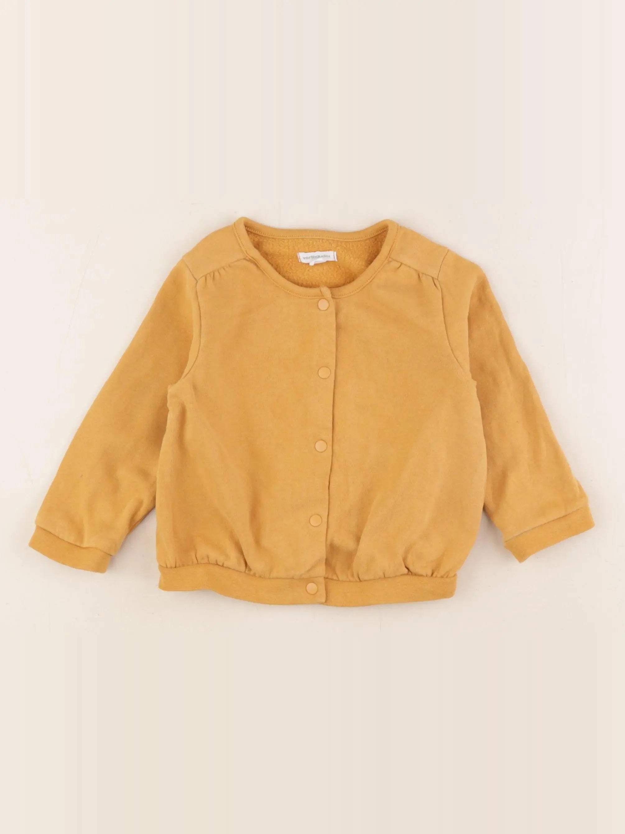 Vertbaudet - sweat jaune - 18 mois