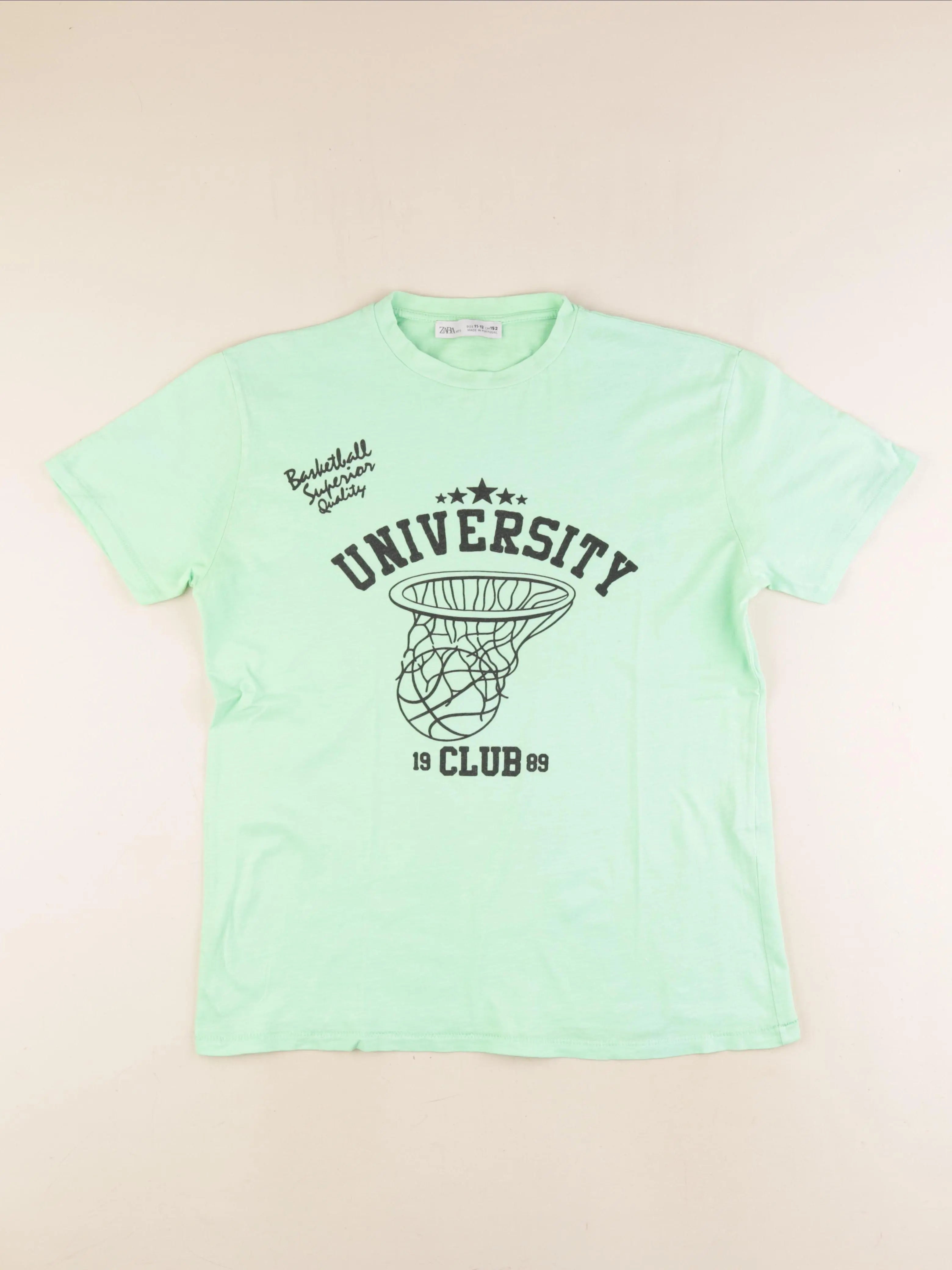 Zara - tee-shirt vert - 11/12 ans