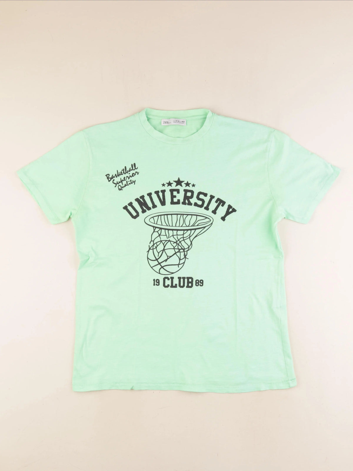 Zara - tee-shirt vert - 11/12 ans