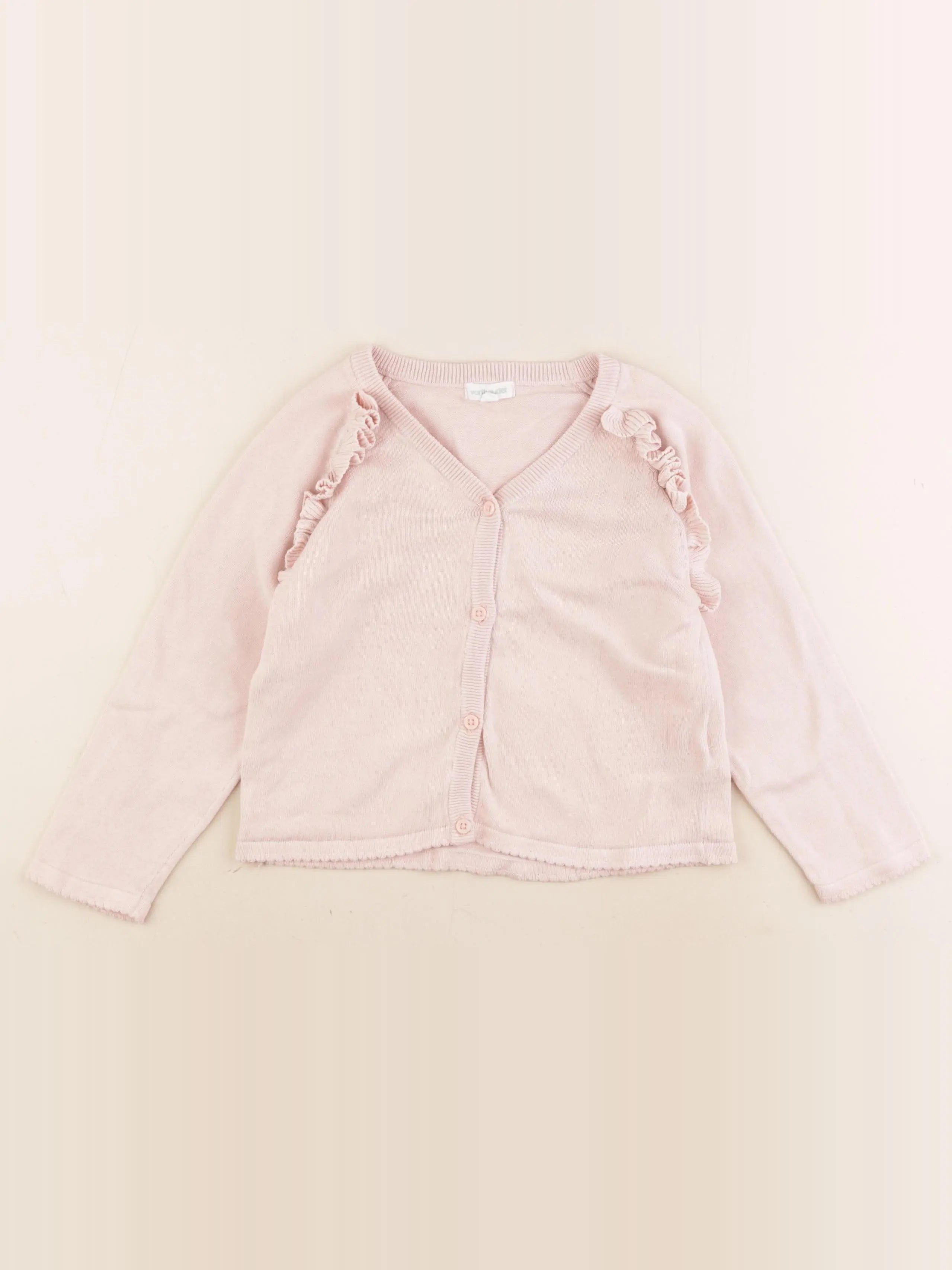 Vertbaudet - gilet rose - 6 ans