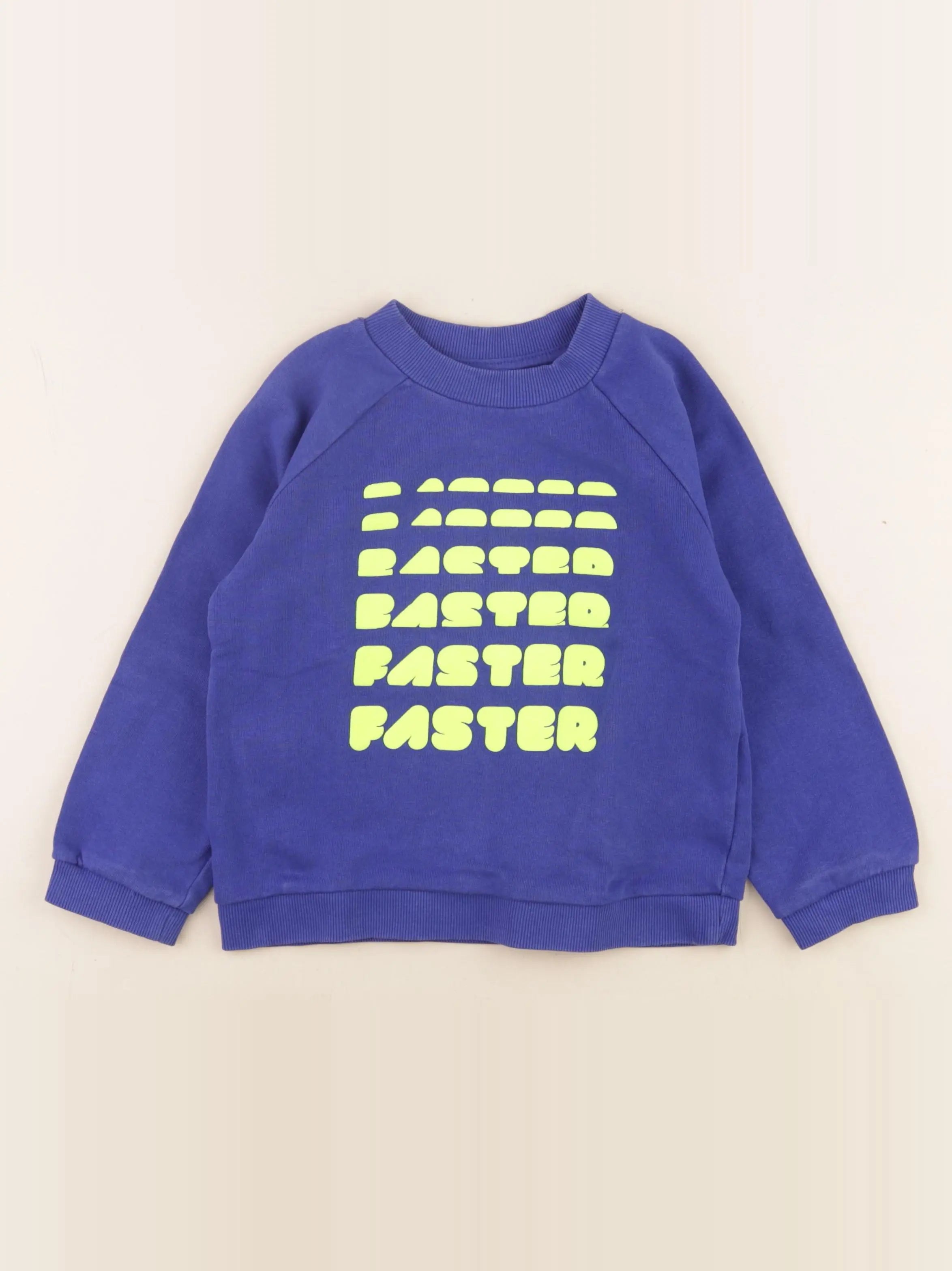 Monoprix - sweat bleu, jaune - 5 ans