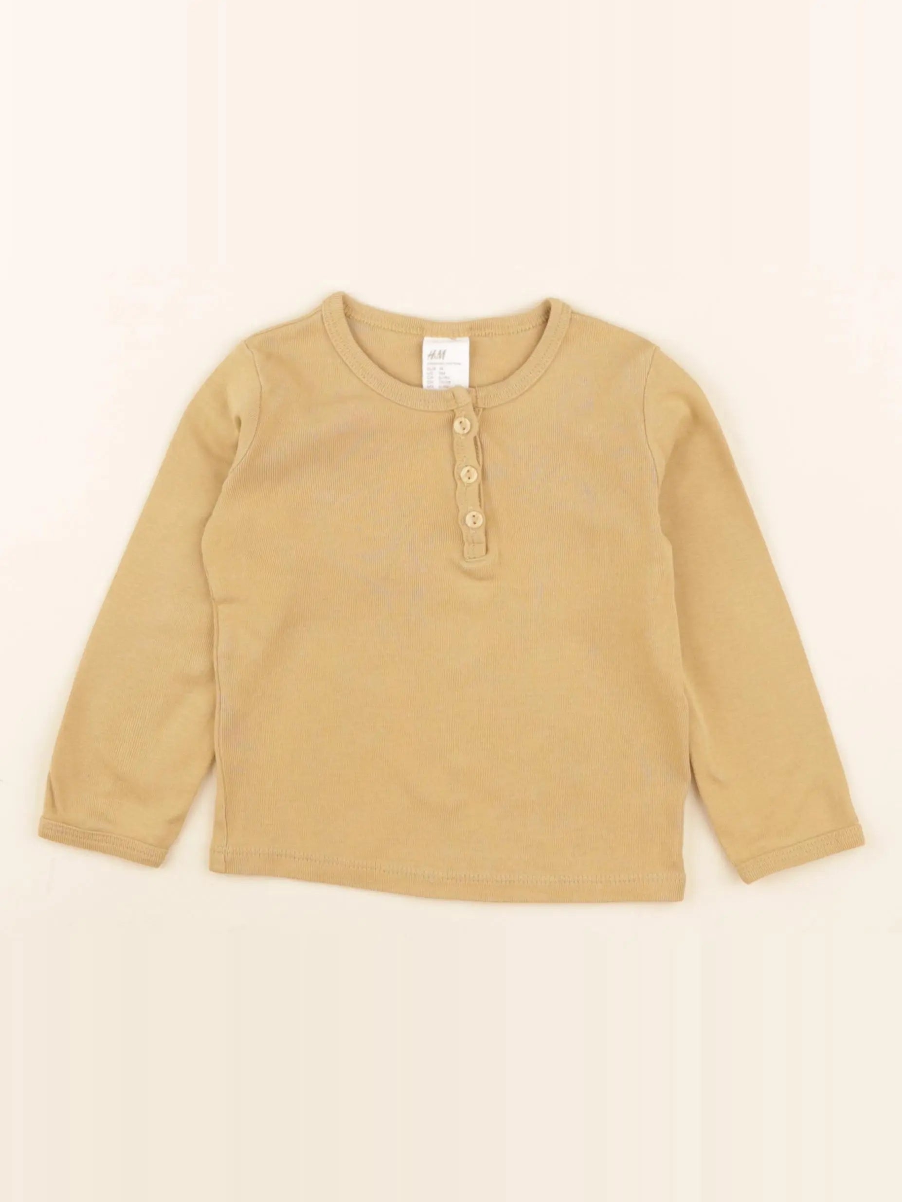 H&M - tee-shirt marron - 6/9 mois