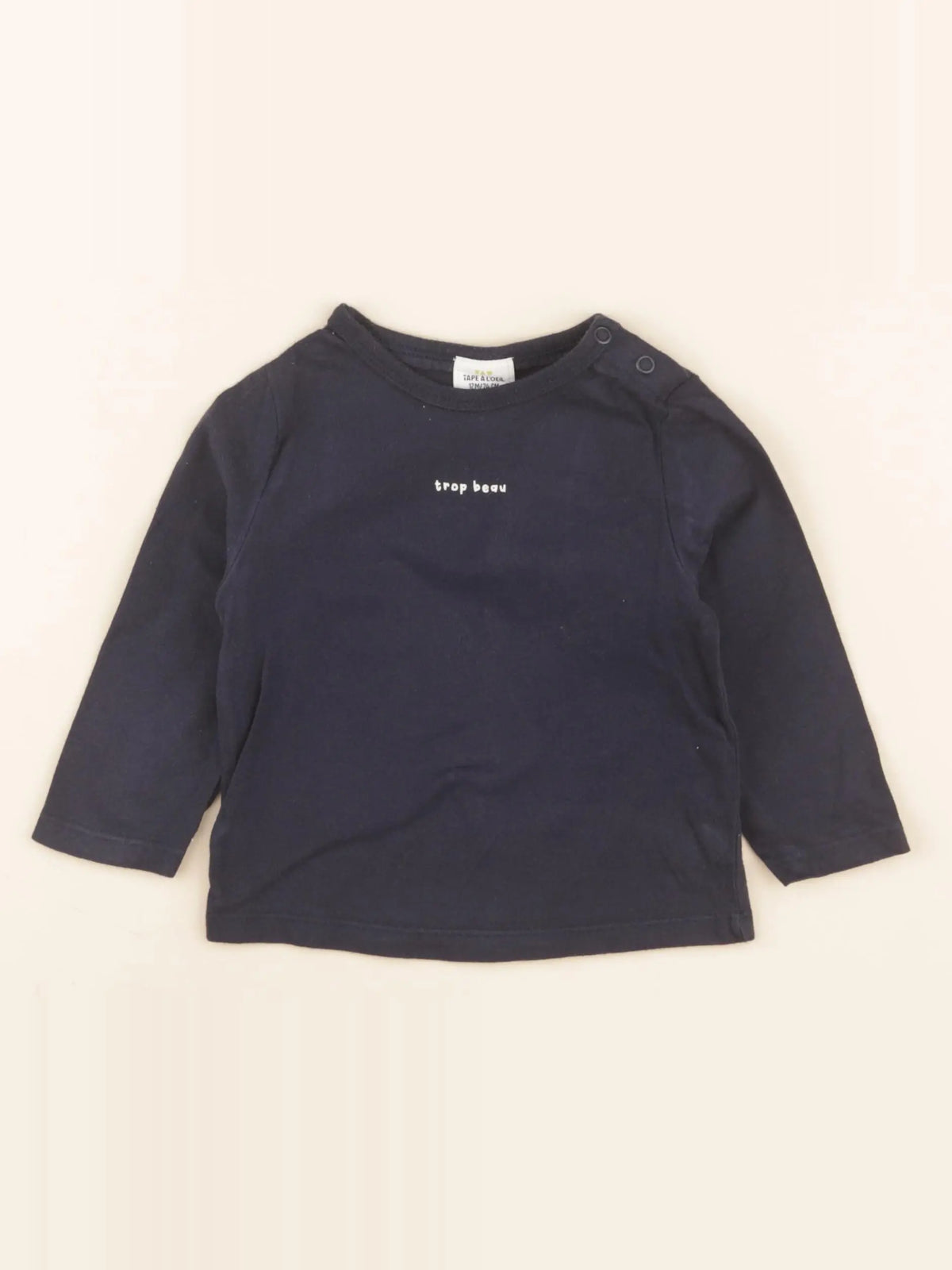Tape à l'oeil - tee-shirt bleu - 12 mois