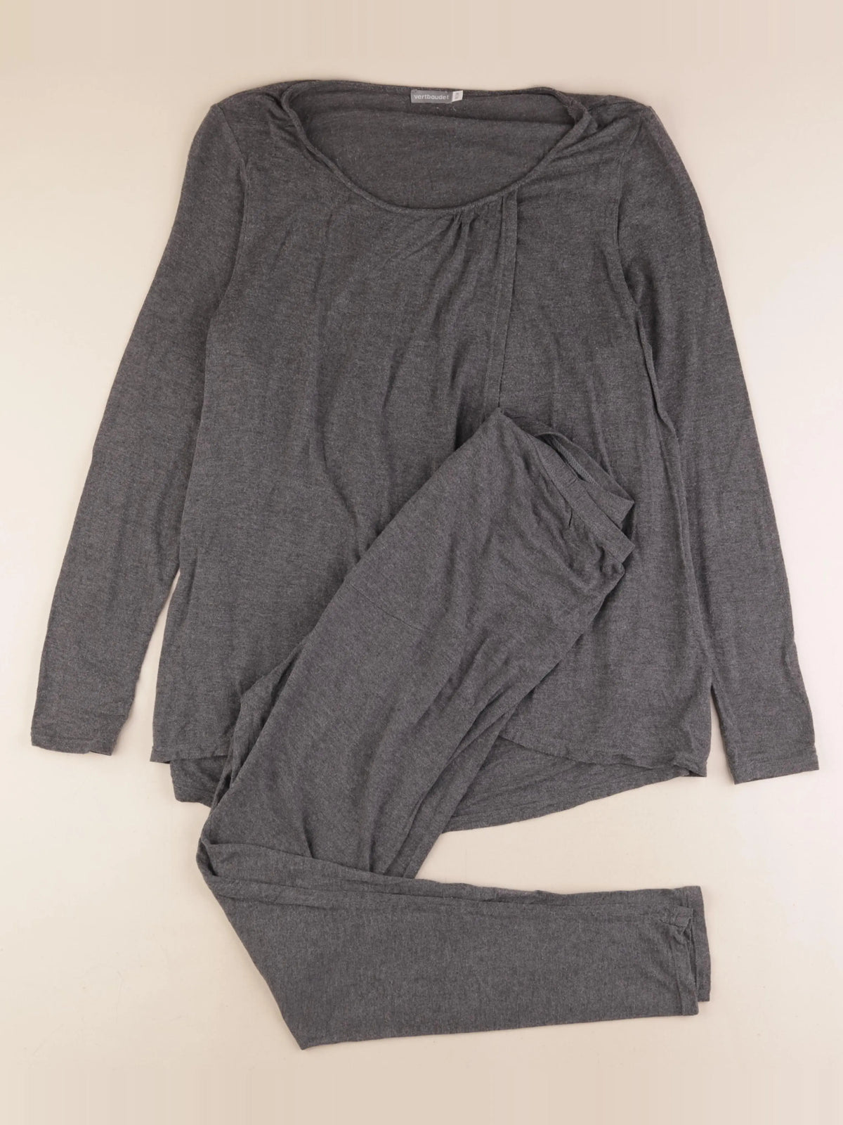 Vertbaudet - pyjama grossesse coton gris - 38 à 40