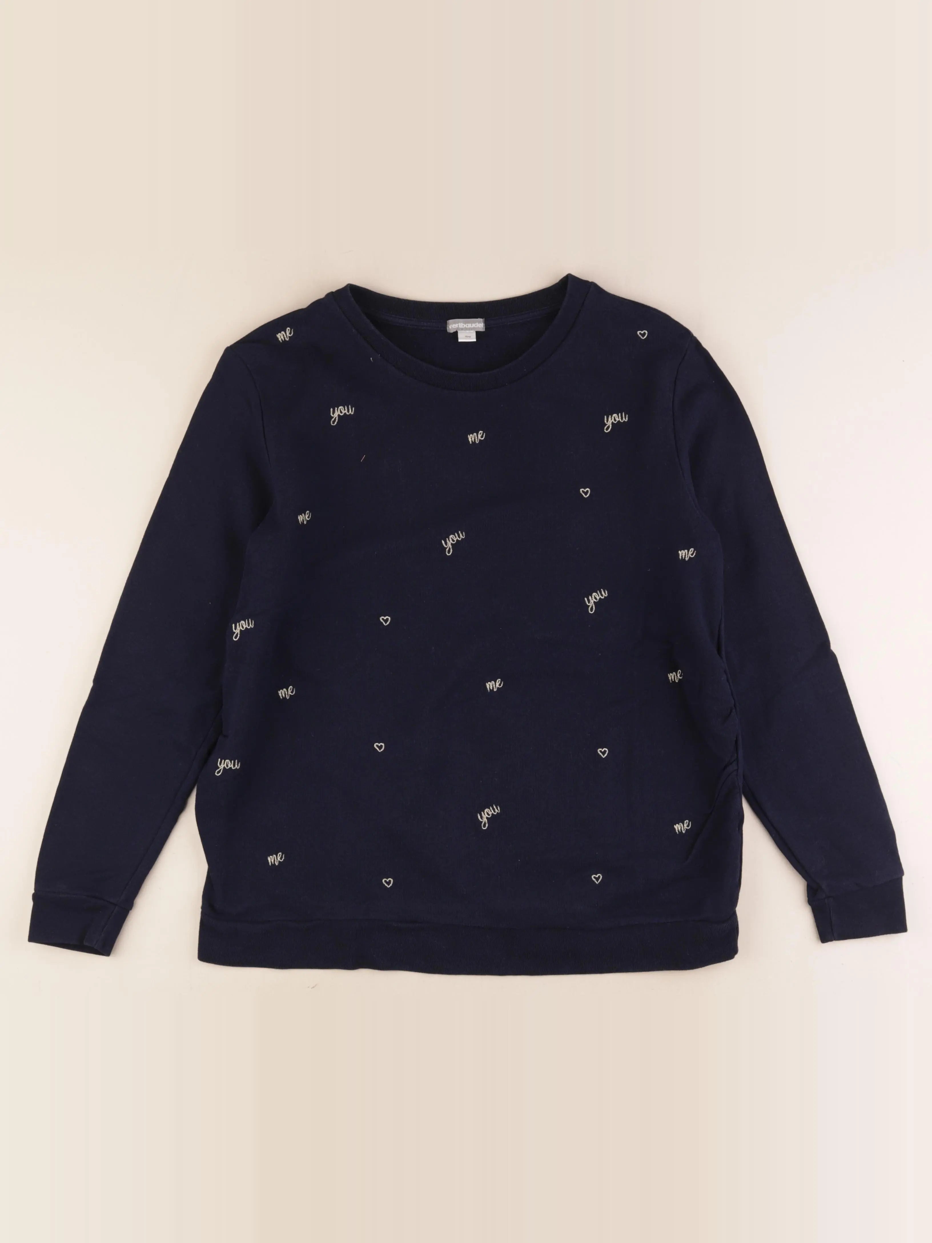 Vertbaudet - sweat grossesse bleu - 38 à 40