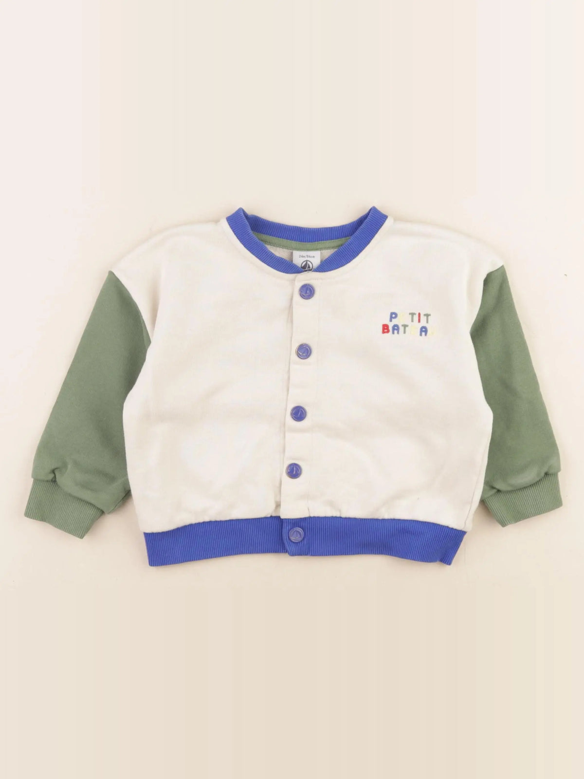 Petit Bateau - sweat multicolore - 24 mois