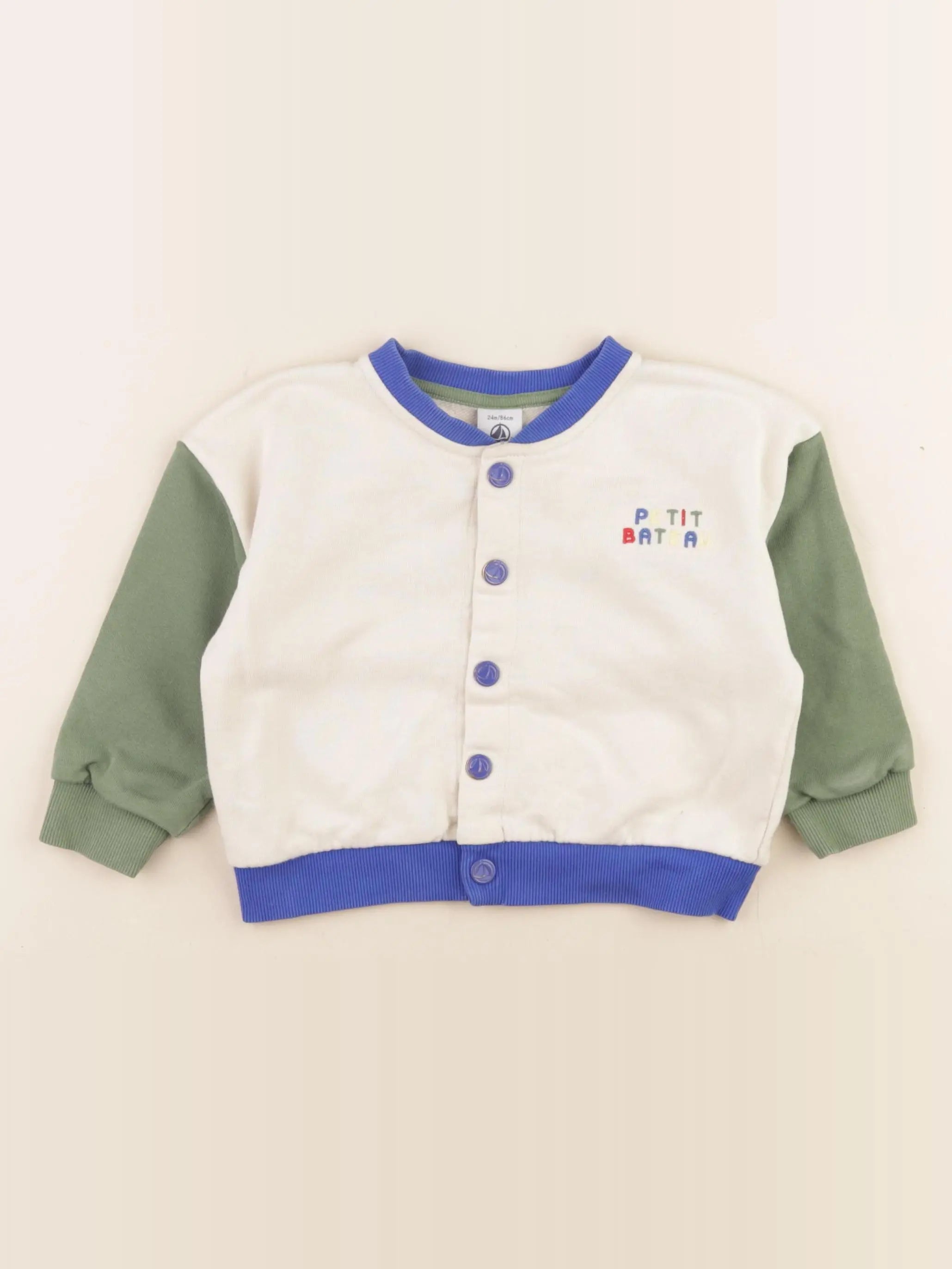 Petit Bateau - sweat multicolore - 24 mois