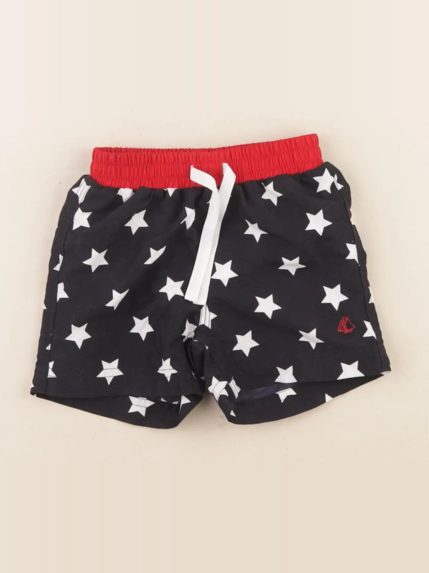 Petit Bateau - maillot de bain bleu, blanc, rouge - 6 mois