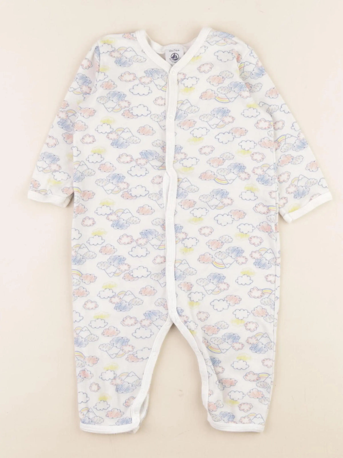 Petit Bateau - pyjama coton multicolore - 12 mois