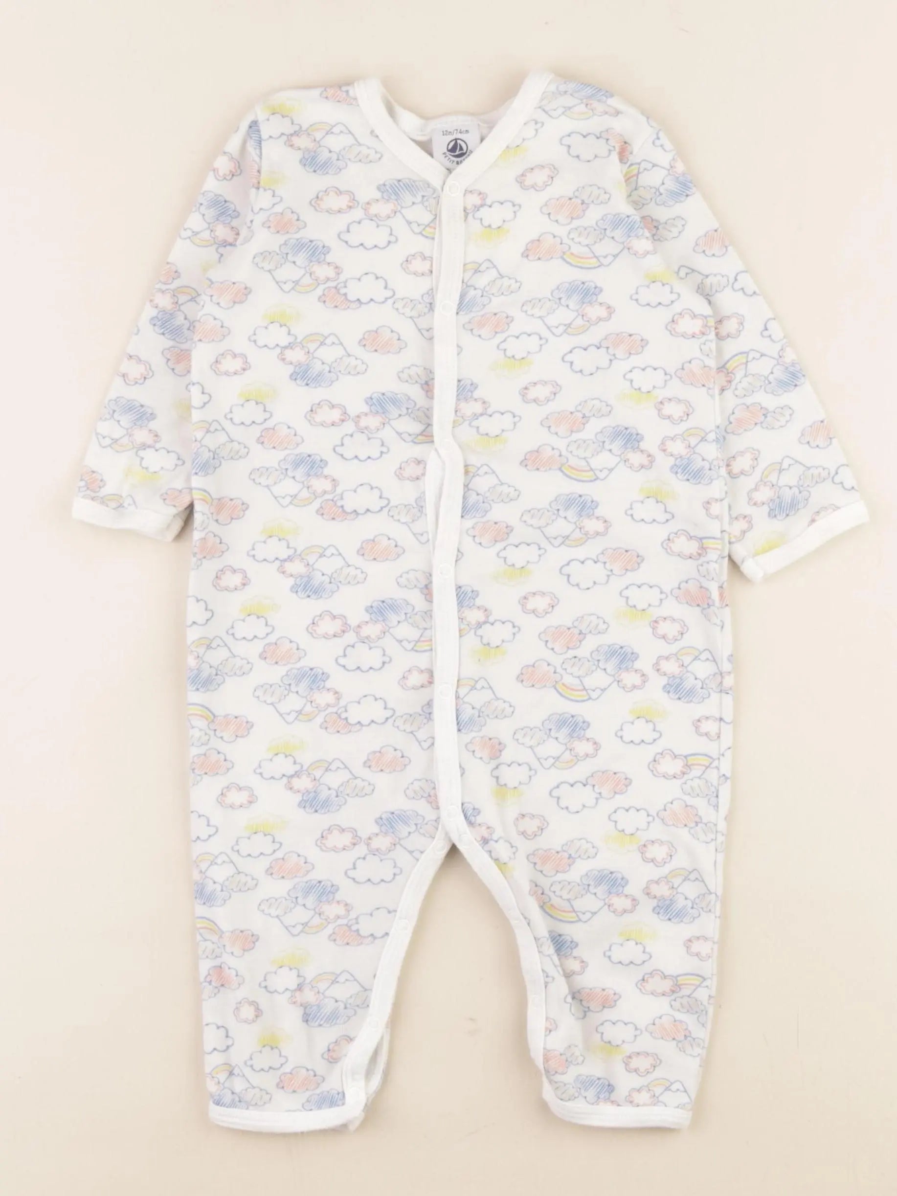 Petit Bateau - pyjama coton multicolore - 12 mois