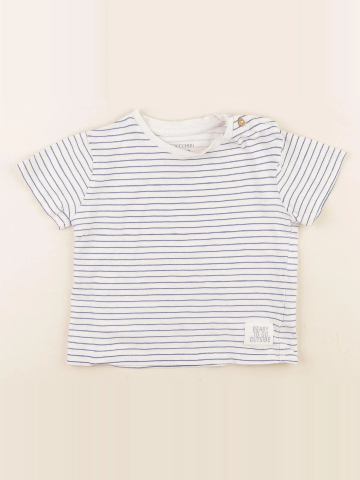 Boutchou - tee-shirt bleu, blanc - 24 mois