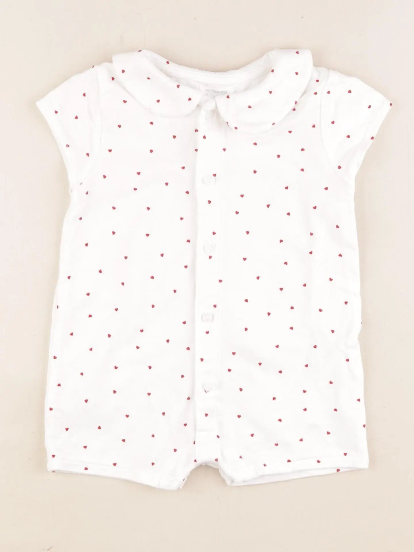 Vertbaudet - combinaison blanc, rouge - 12 mois
