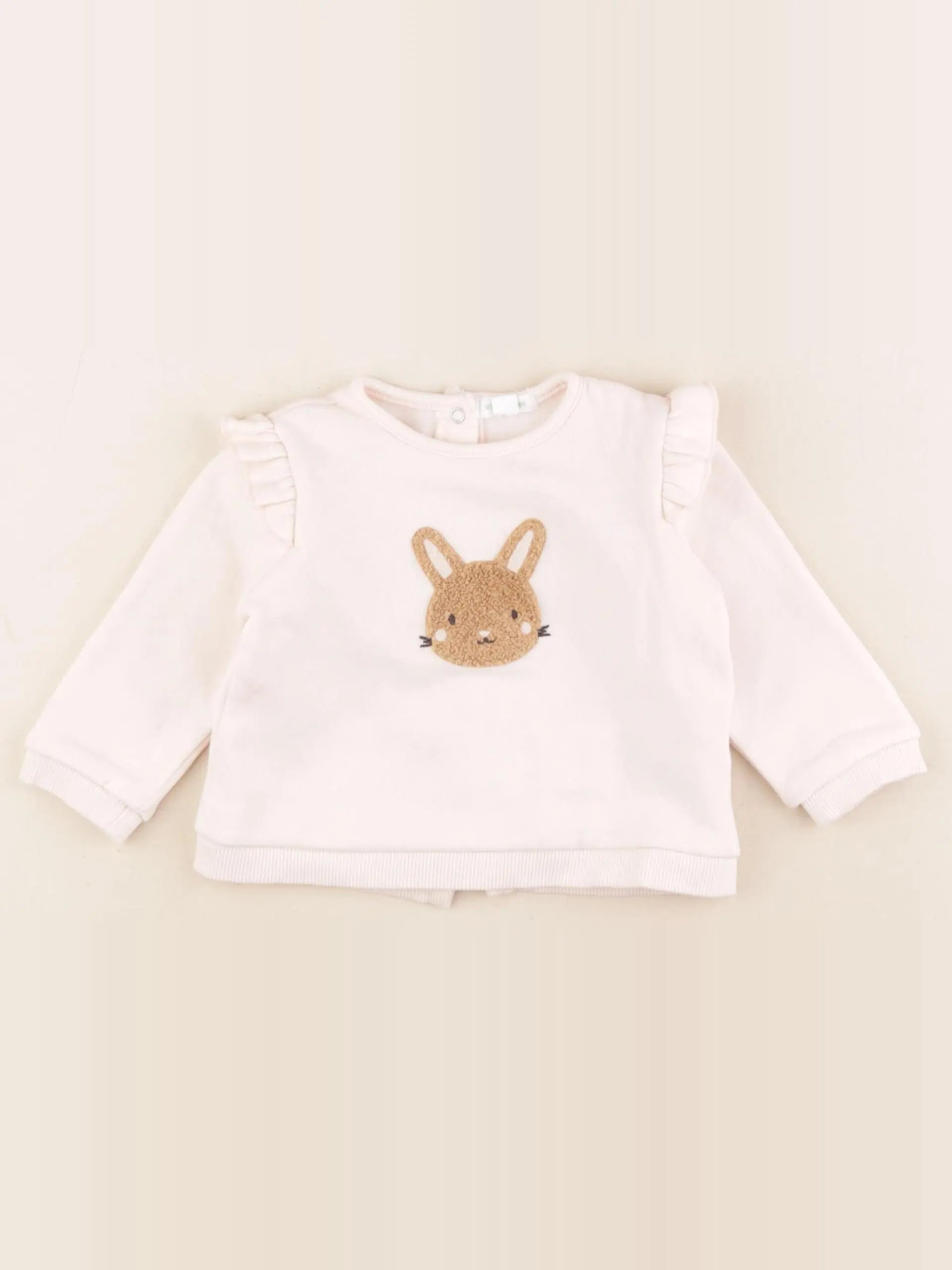 Vertbaudet - sweat rose - 9 mois