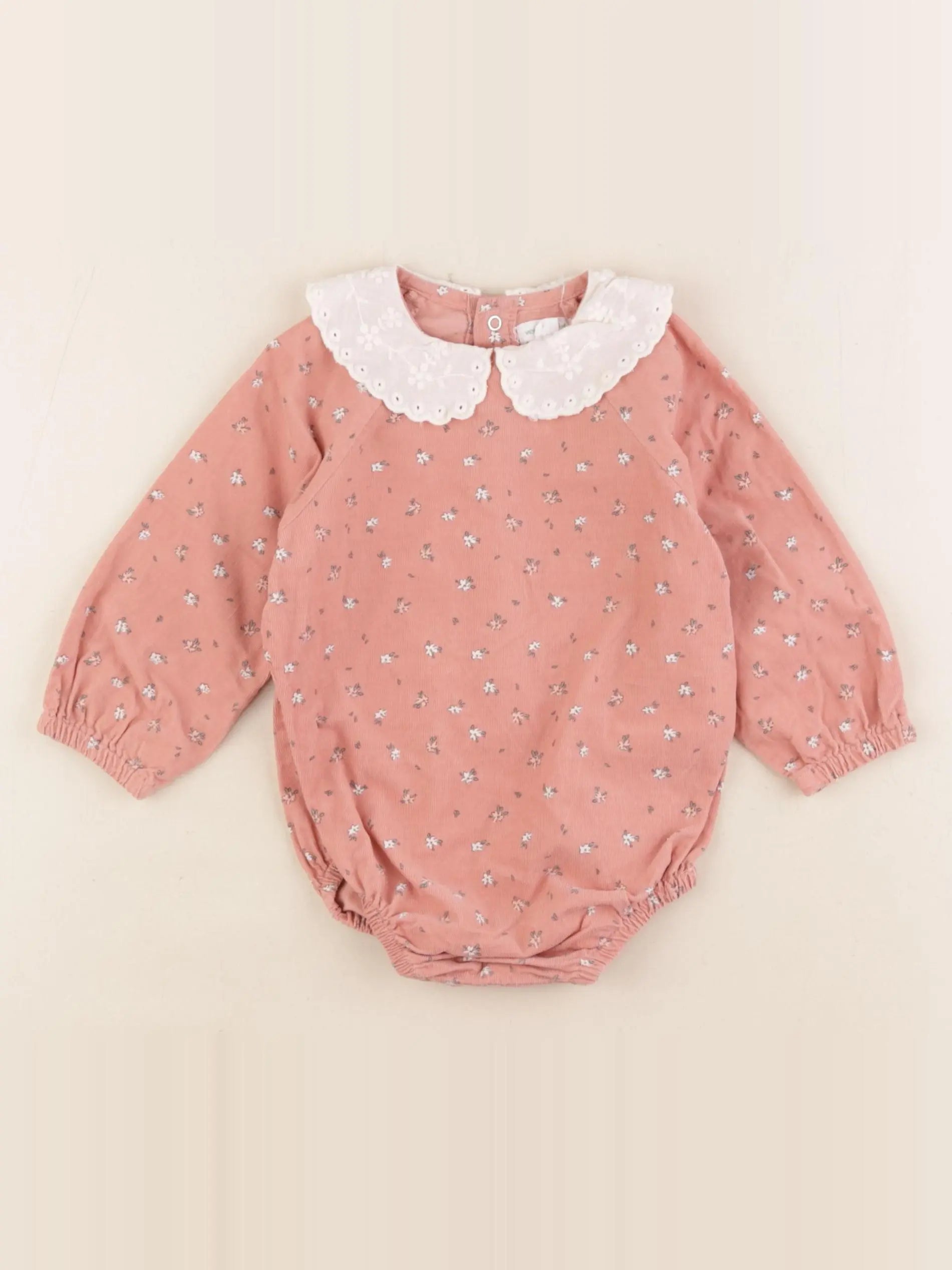 Vertbaudet - combinaison rose - 9 mois
