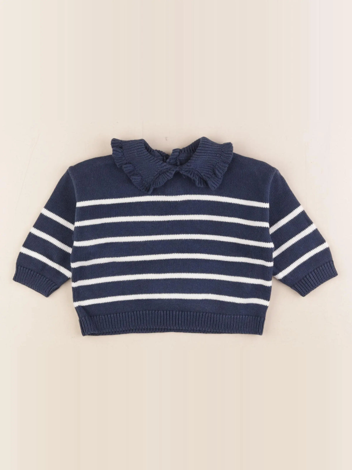 Vertbaudet - pull bleu - 9 mois