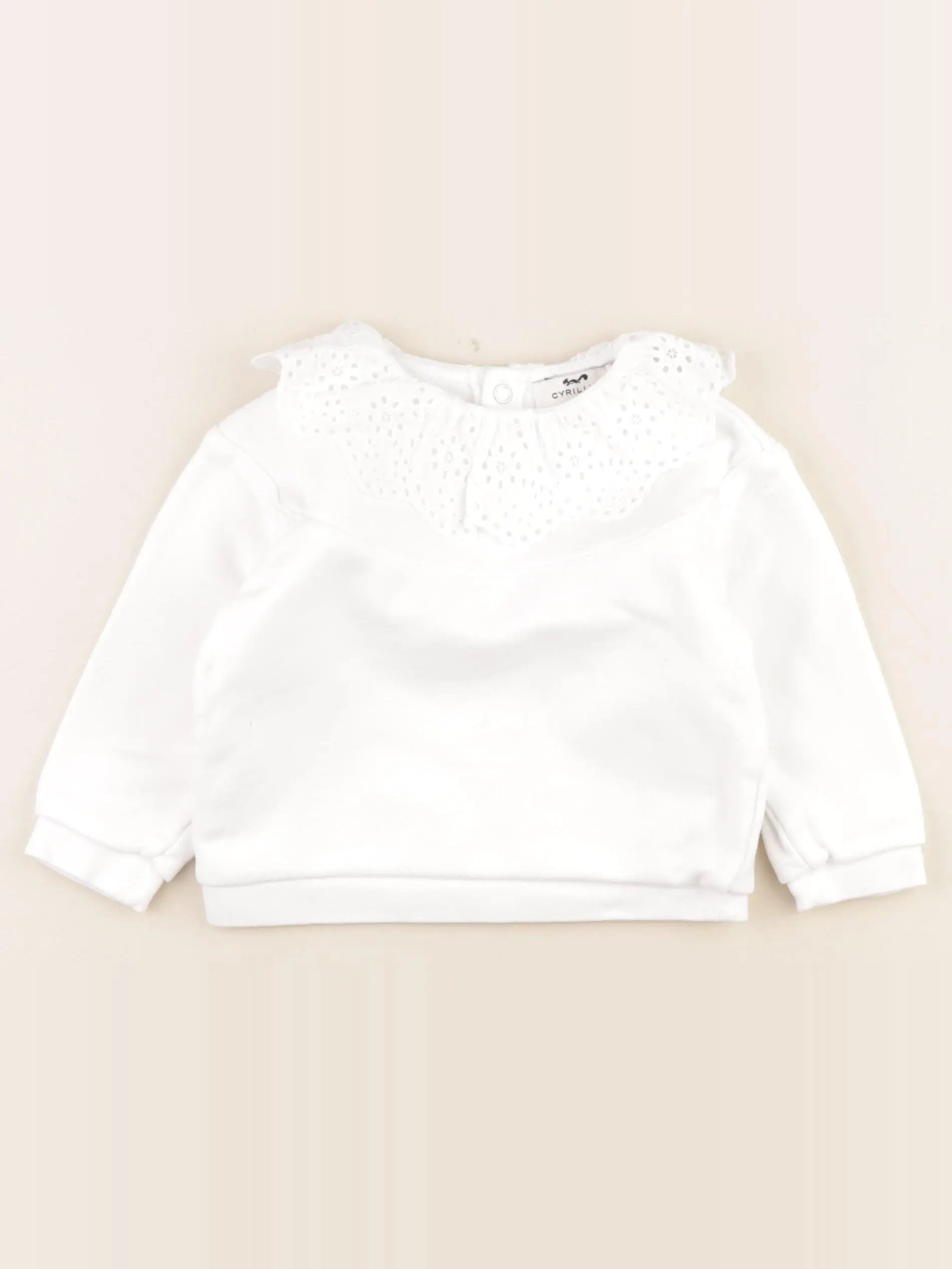 Cyrillus - sweat blanc - 18 mois