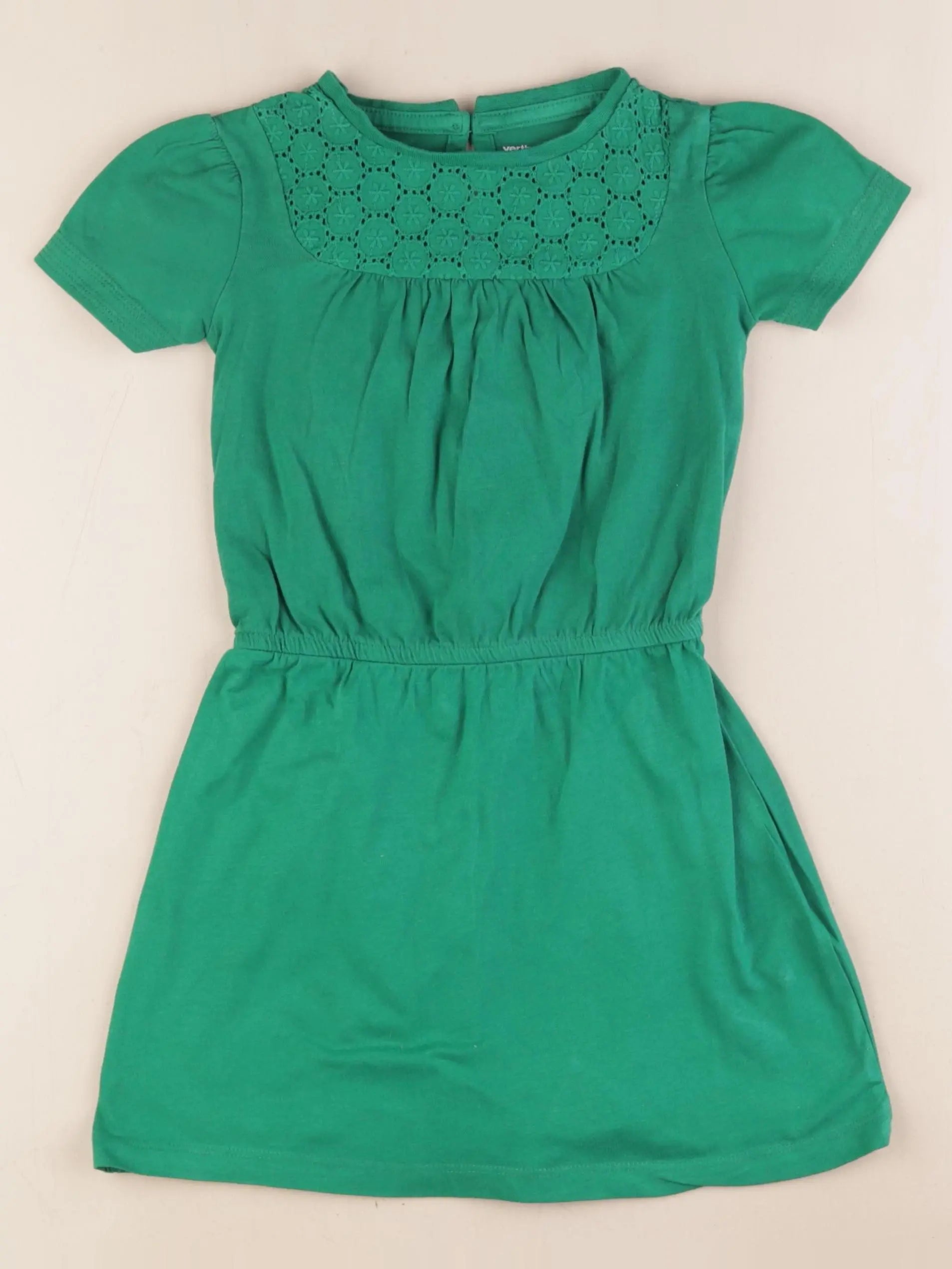 Vertbaudet - robe vert - 4 ans