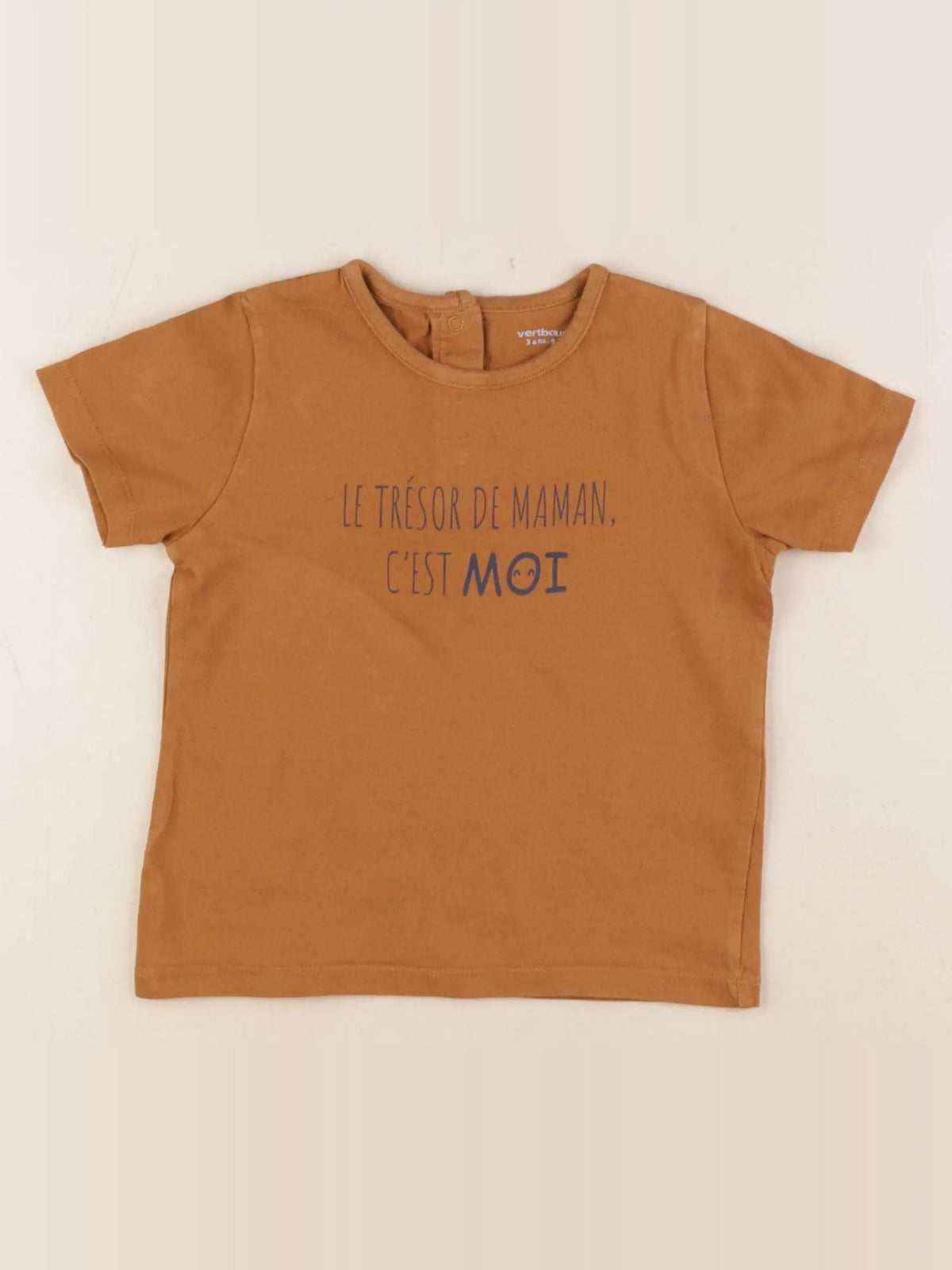 Vertbaudet - tee-shirt marron - 3 ans