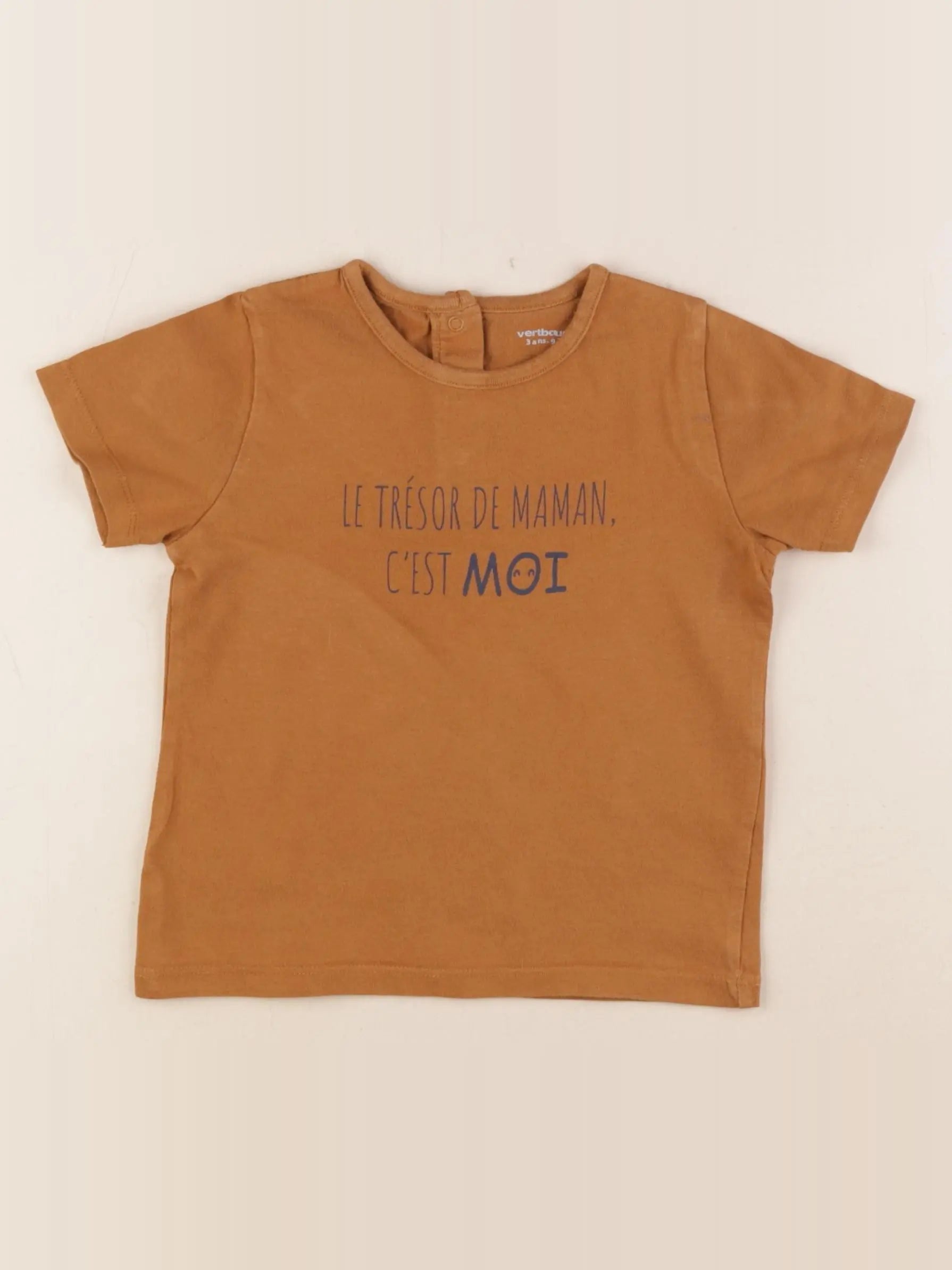 Vertbaudet - tee-shirt marron - 3 ans