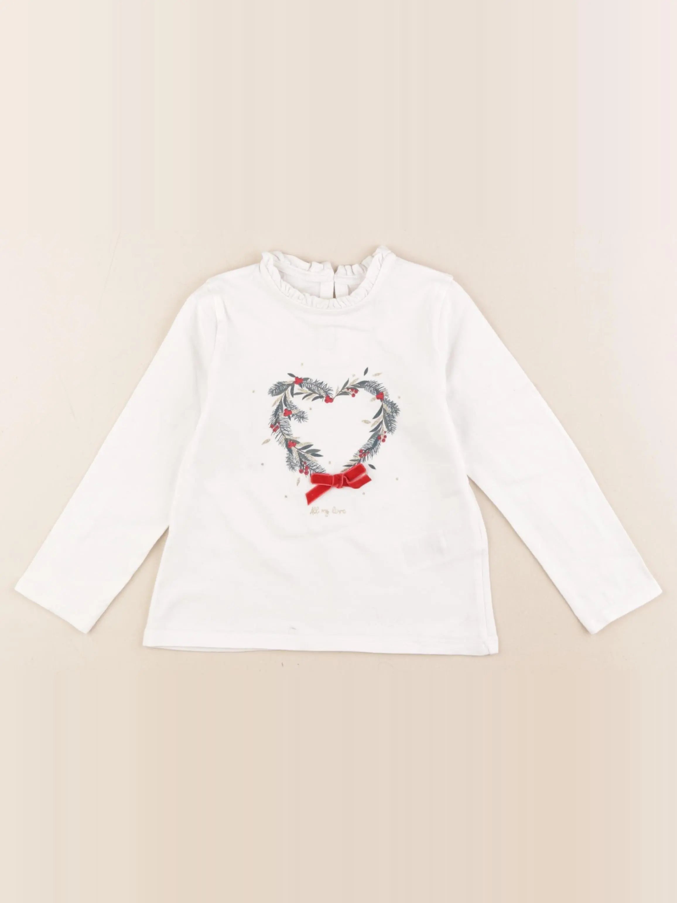 Vertbaudet - tee-shirt blanc - 3 ans