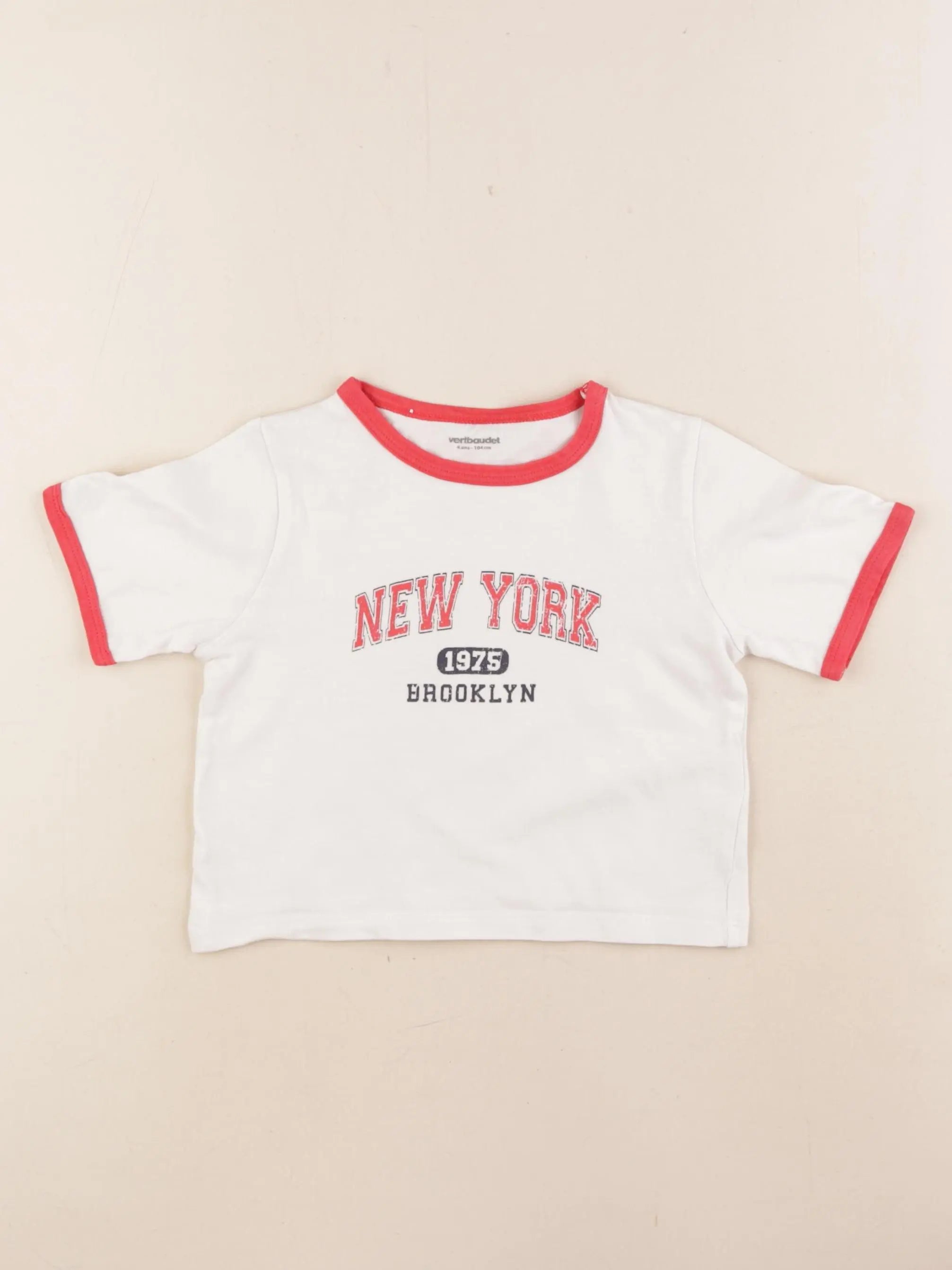 Vertbaudet - tee-shirt blanc - 4 ans