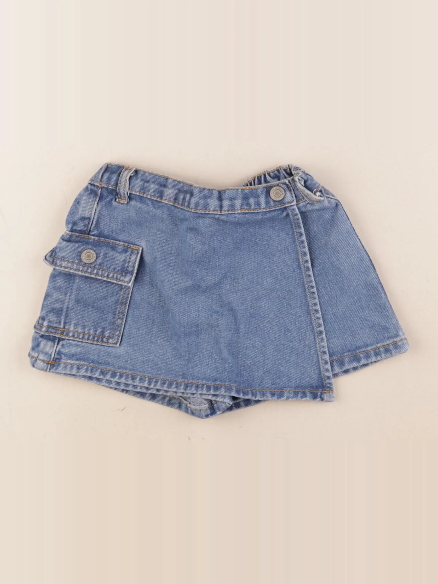 Vertbaudet - jupe short bleu - 4 ans