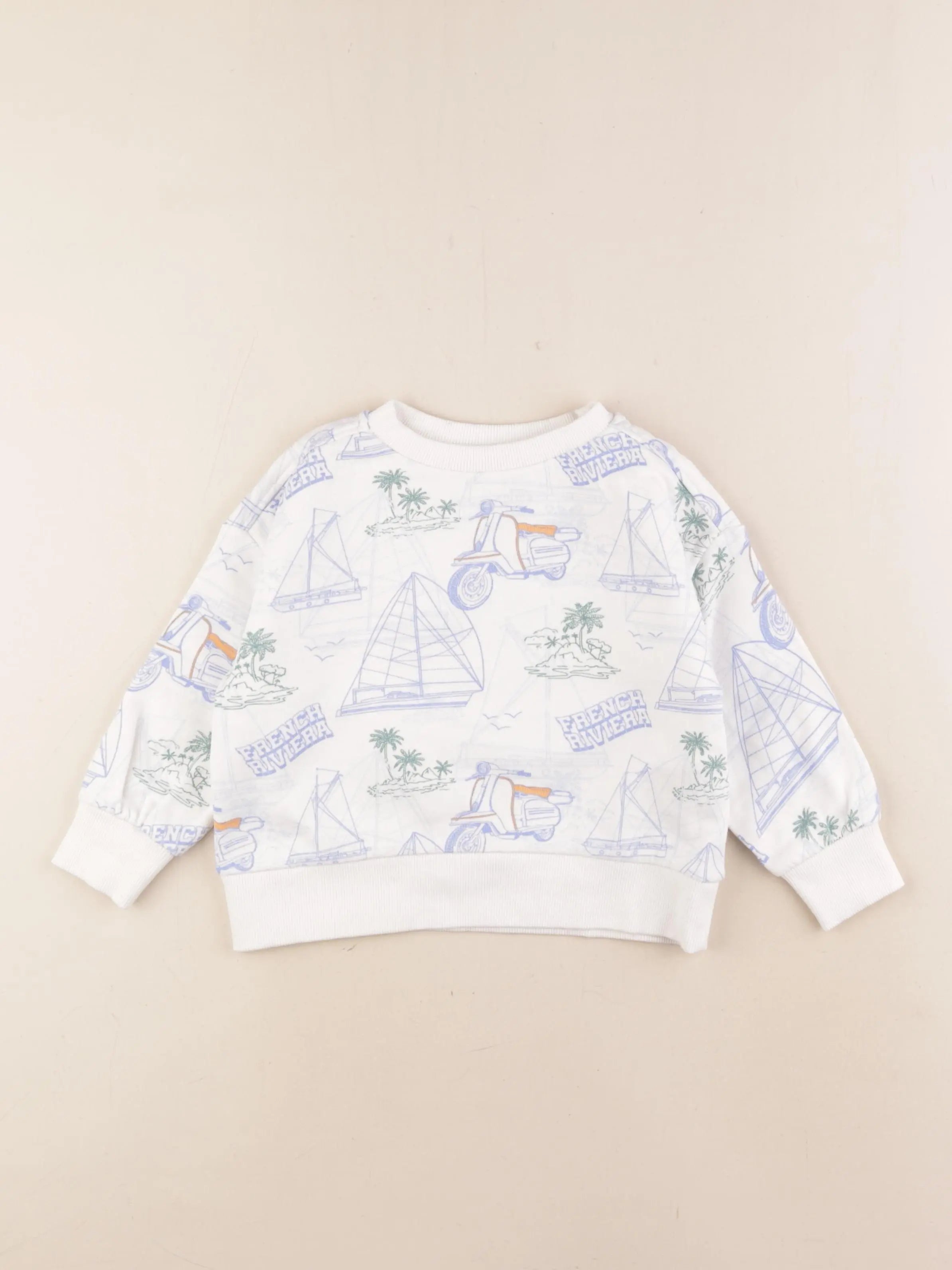 Vertbaudet - sweat blanc - 3 ans