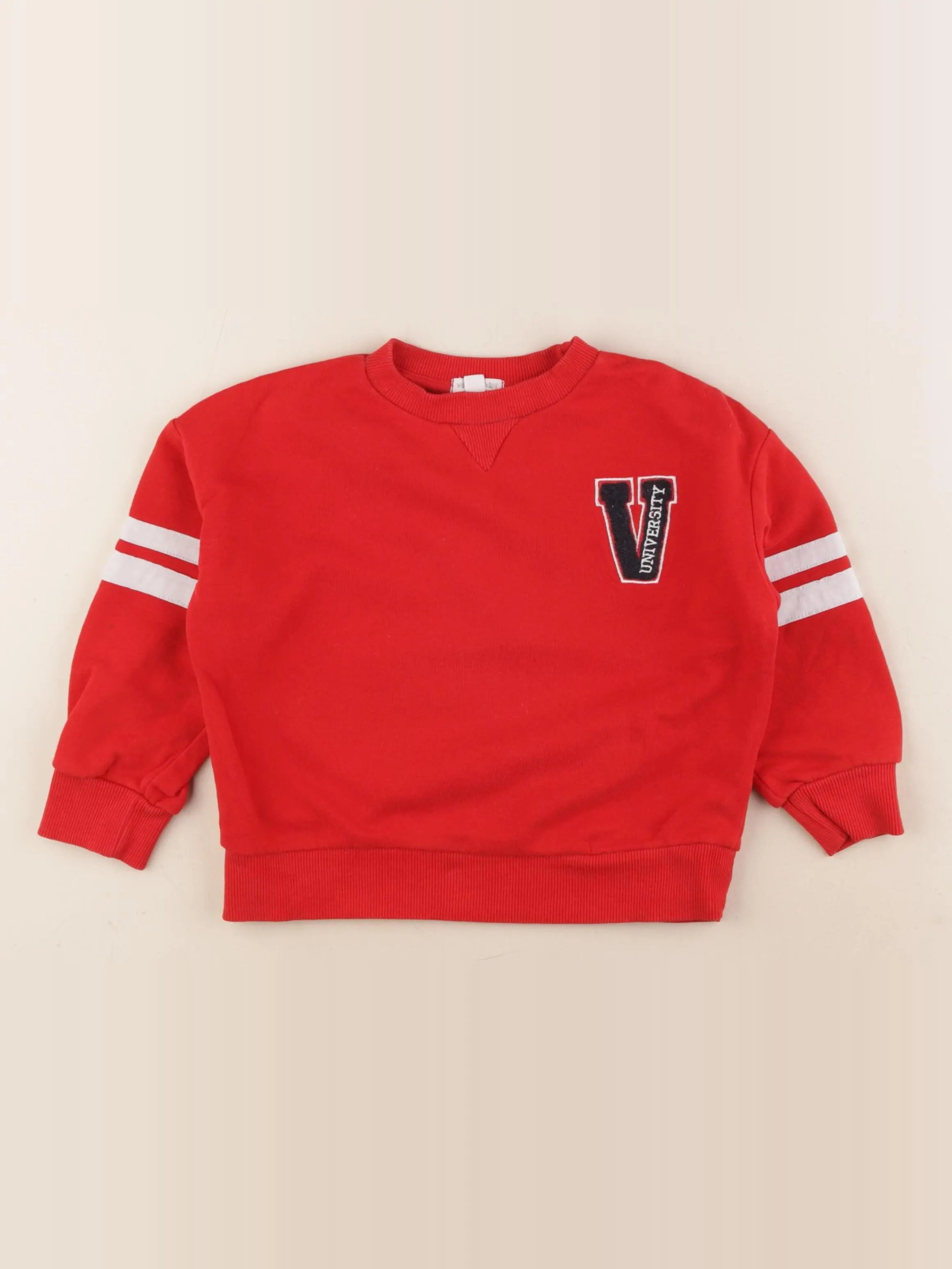 Vertbaudet - sweat rouge - 4 ans