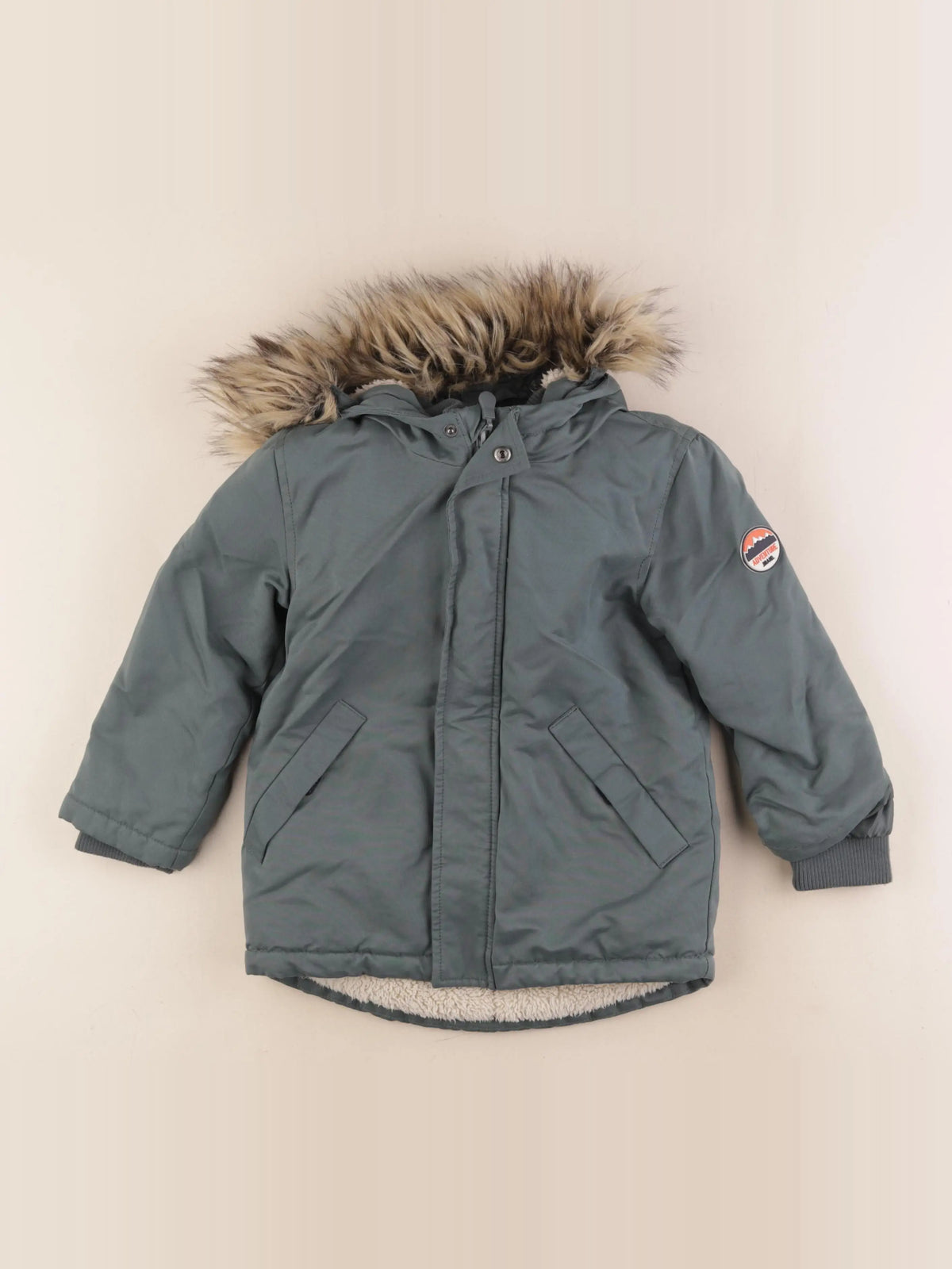 Vertbaudet - parka vert - 4 ans