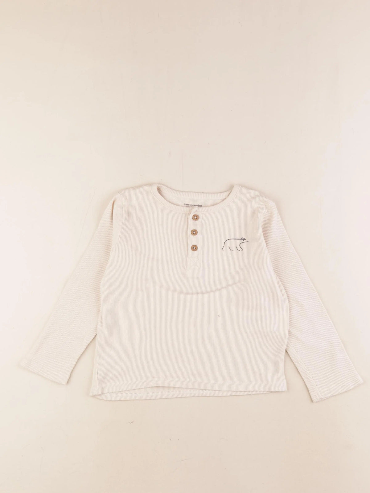 Vertbaudet - tee-shirt beige - 3 ans