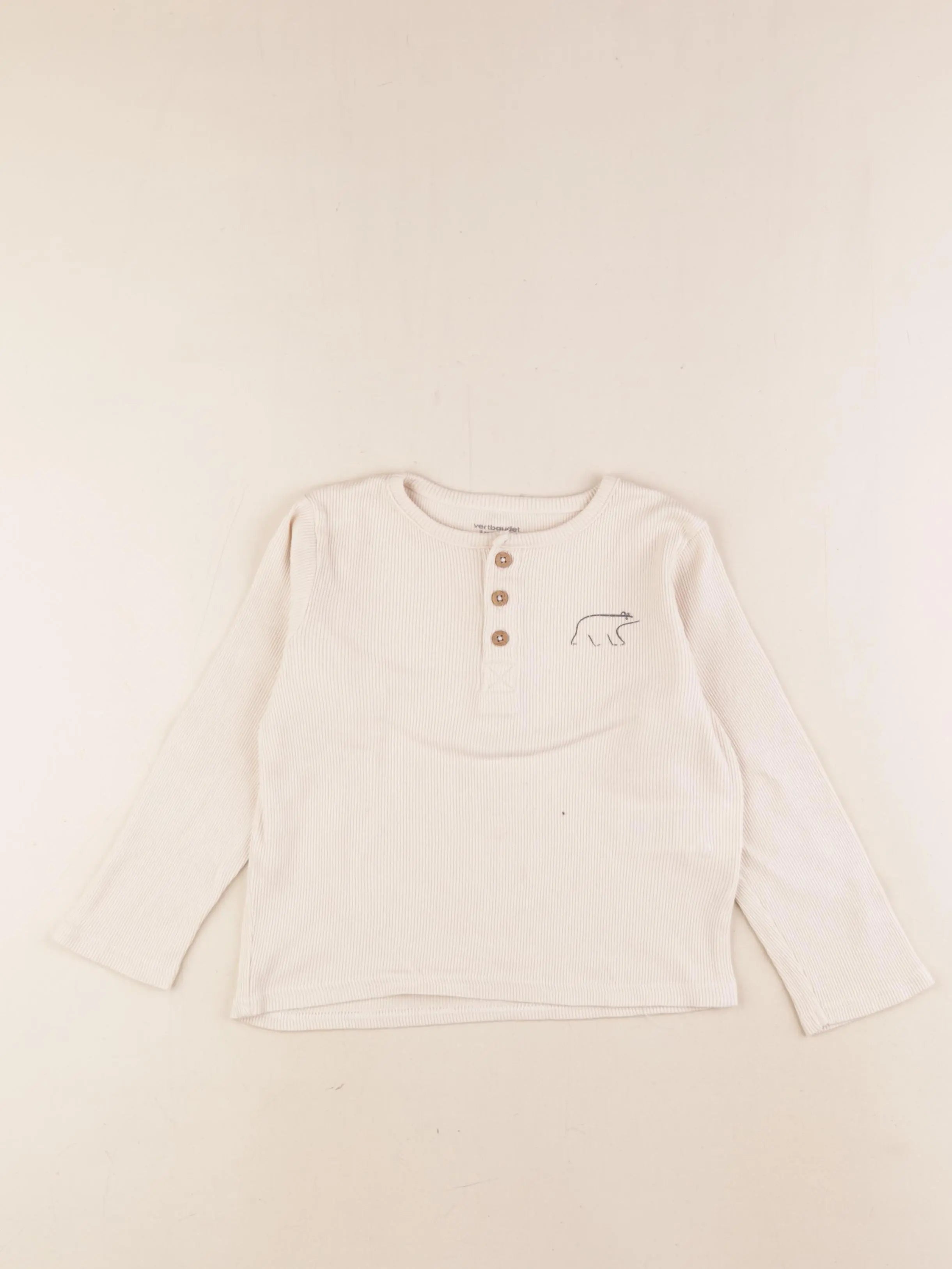 Vertbaudet - tee-shirt beige - 3 ans