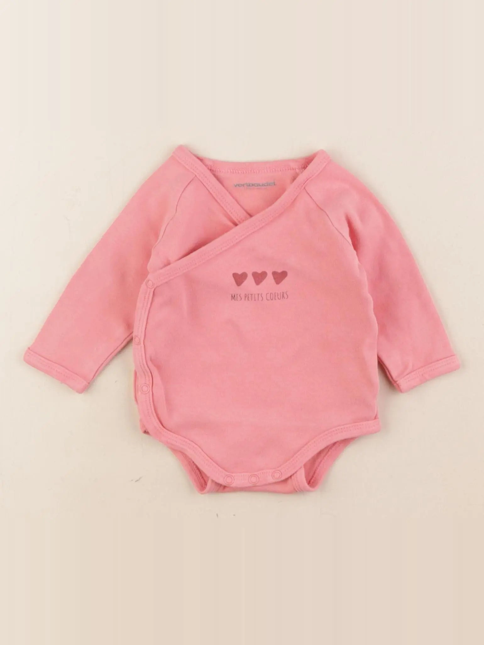 Vertbaudet - body rose - 3 mois