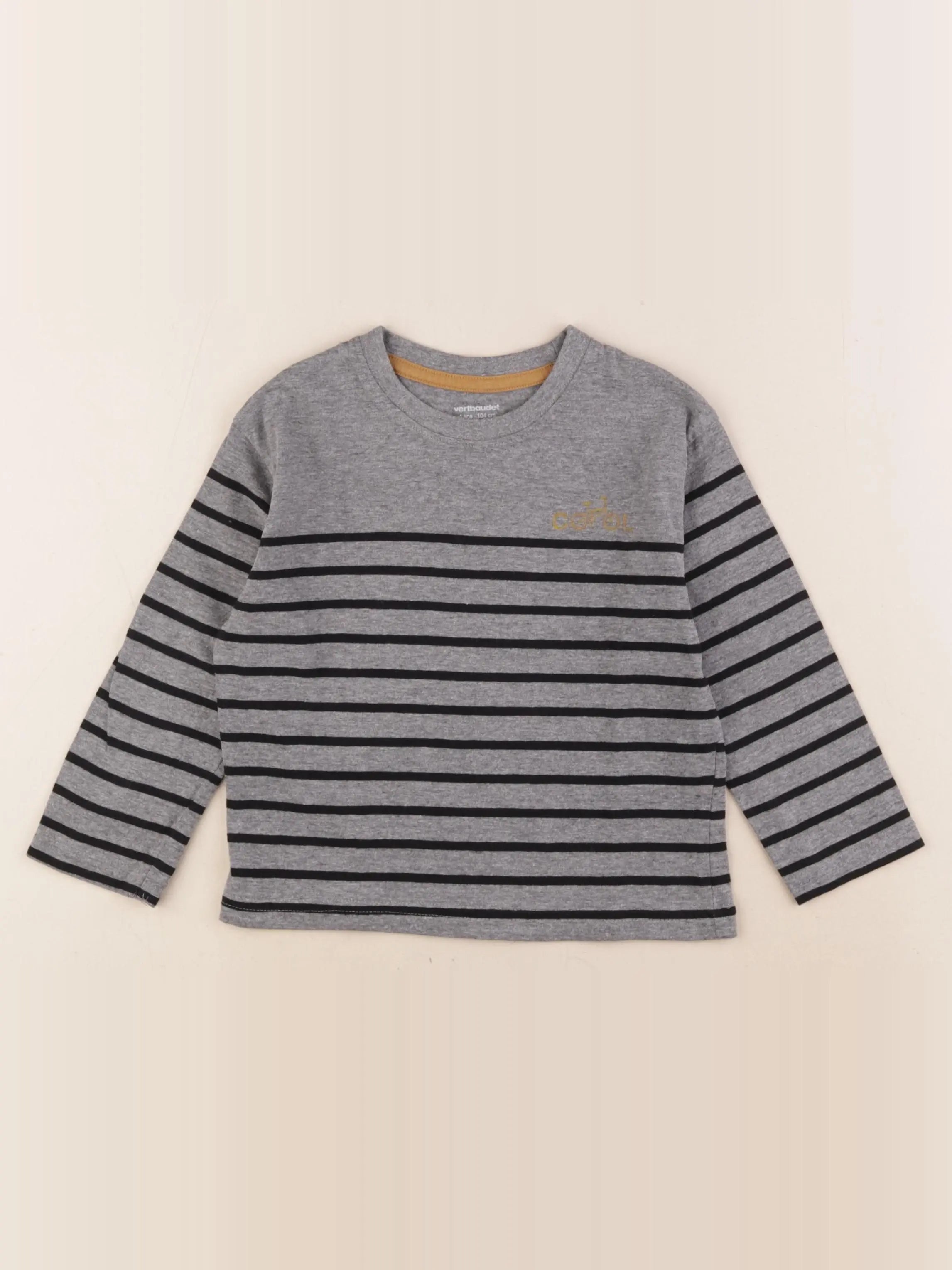 Vertbaudet - tee-shirt gris - 4 ans