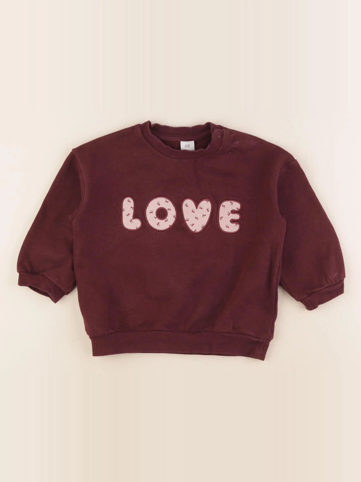 H&M - sweat rouge - 18/24 mois