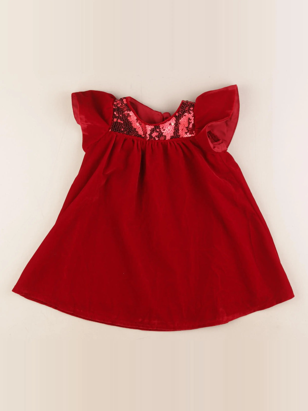 H&M - robe rouge - 18/24 mois