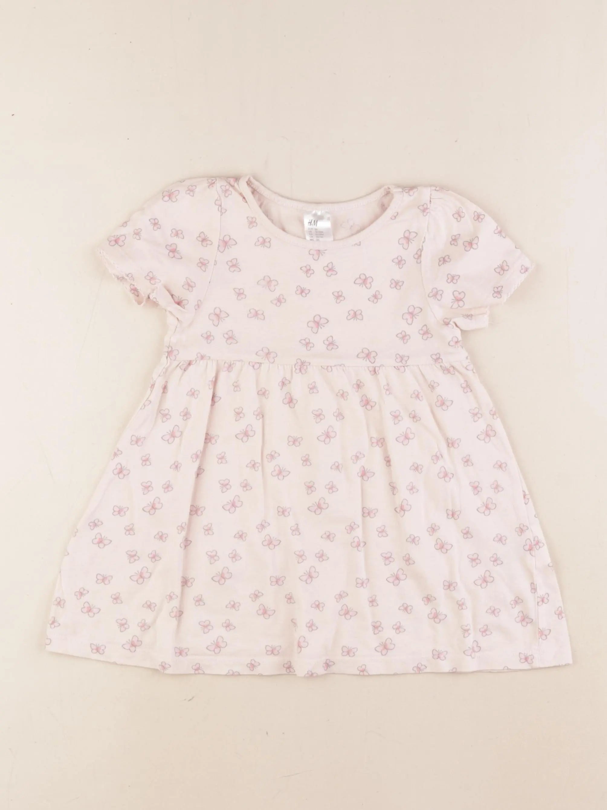 H&M - robe rose - 12/18 mois