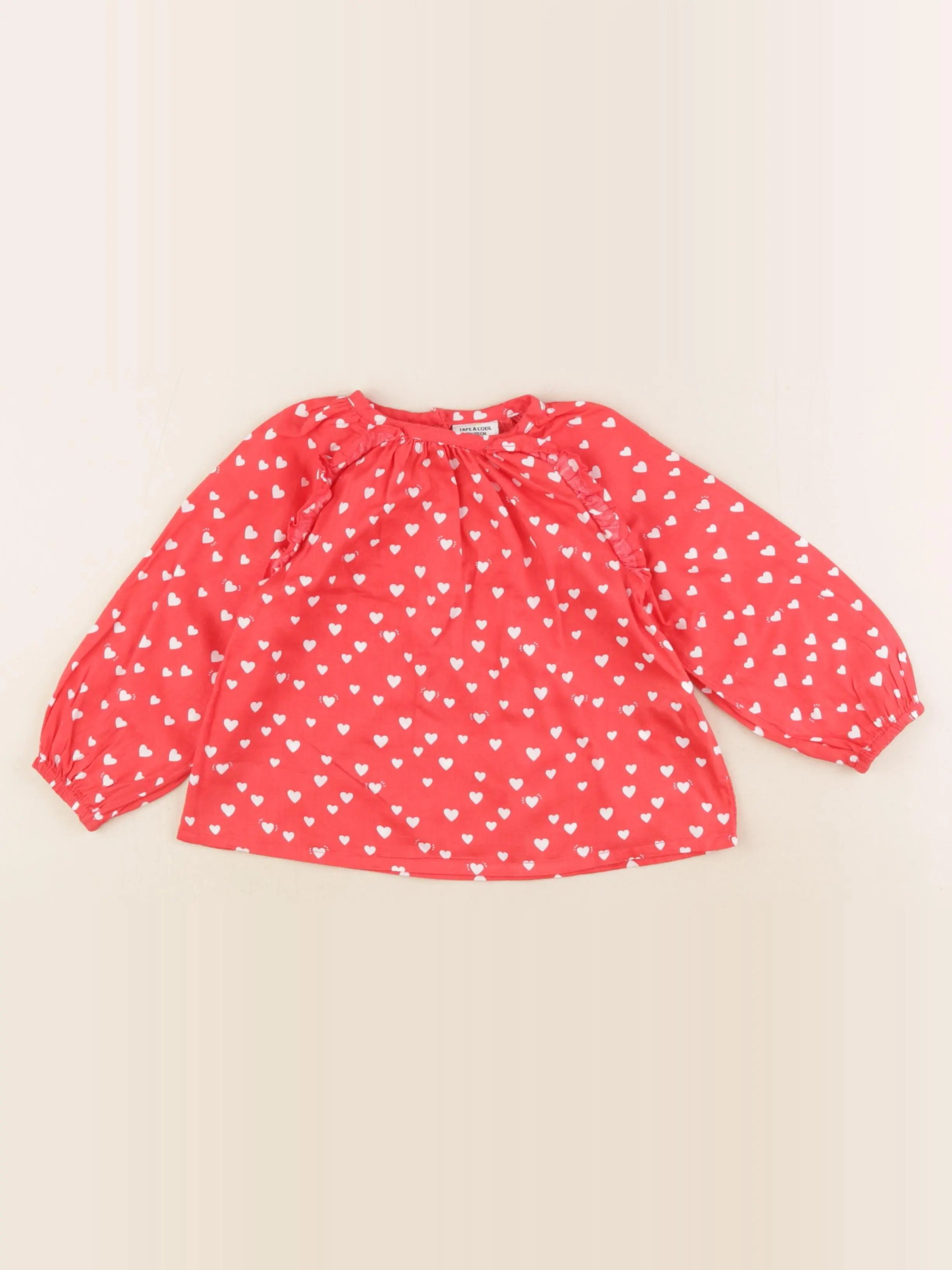 Tape à l'oeil - blouse rouge - 18 mois
