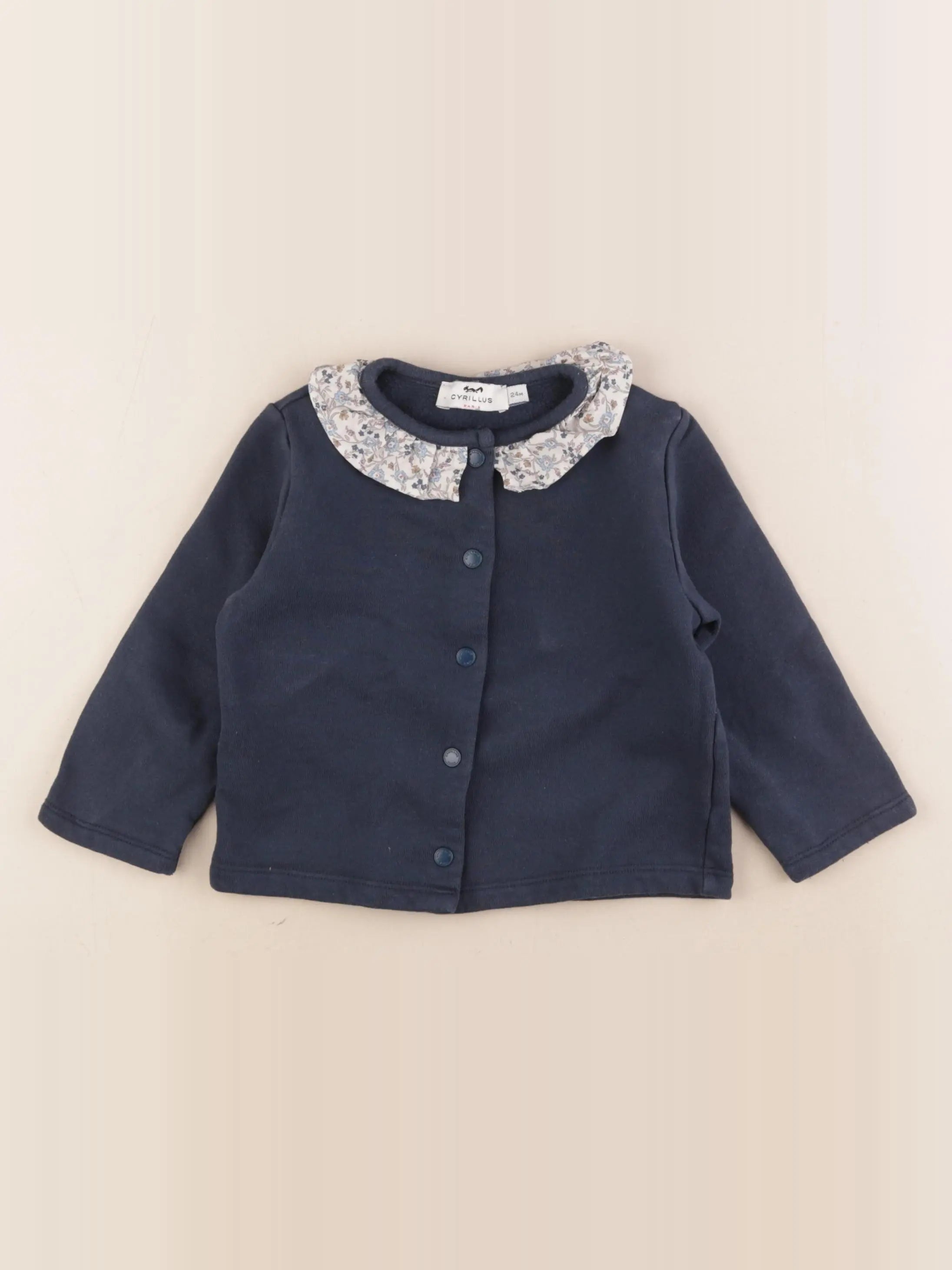 Cyrillus - sweat bleu - 24 mois