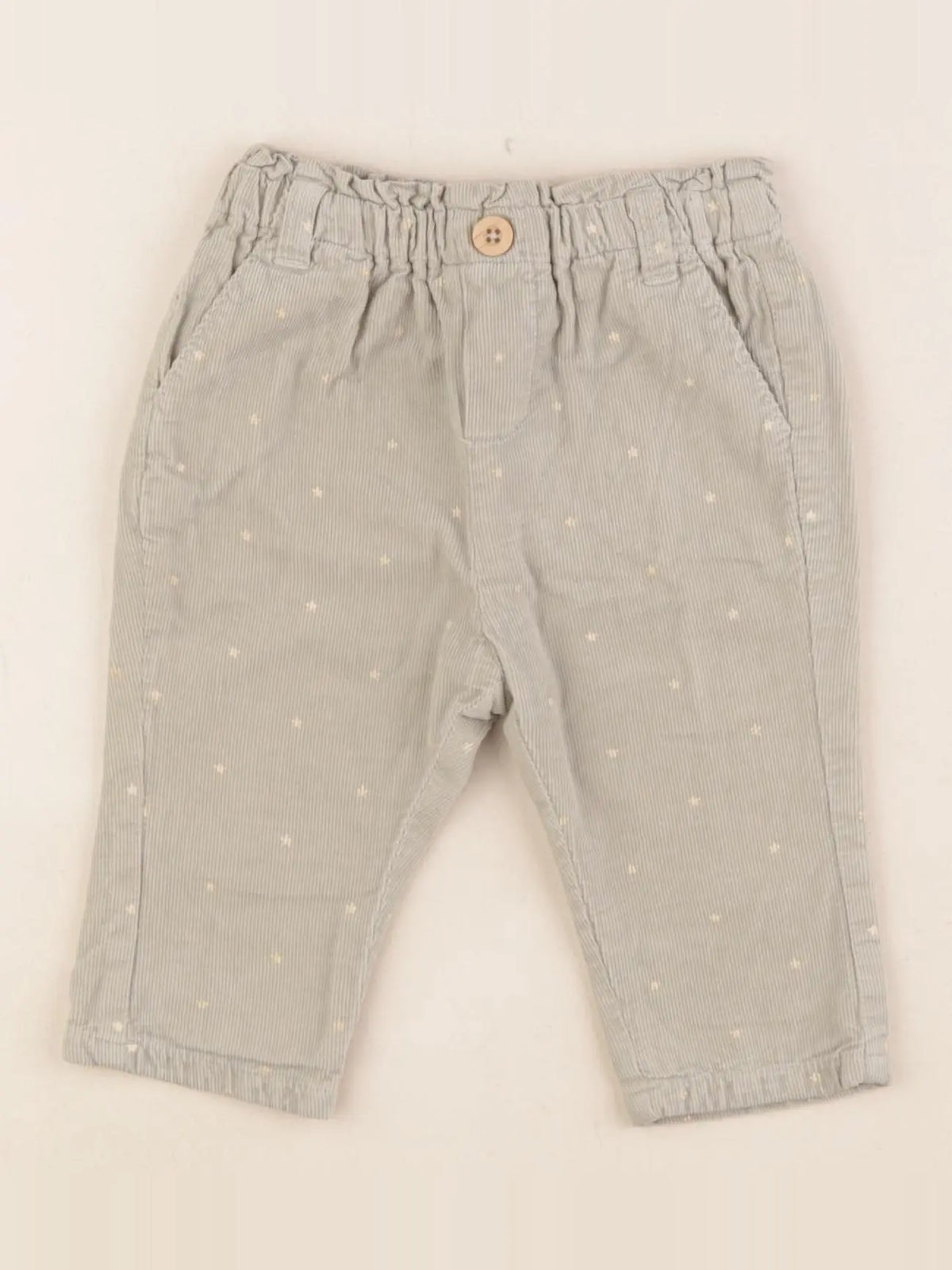 Vertbaudet - pantalon doublé vert - 6 mois