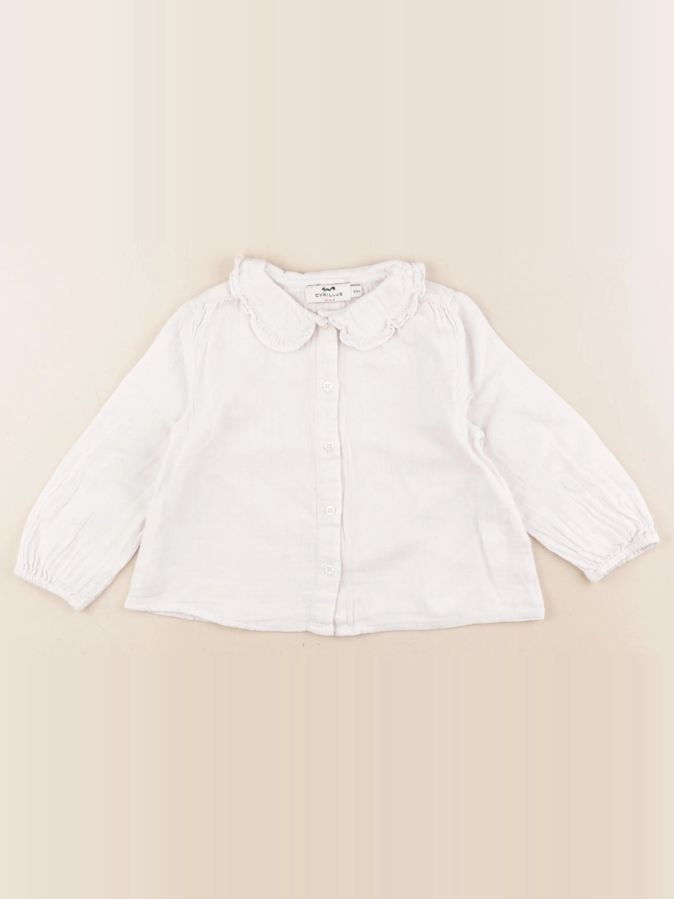 Cyrillus - blouse blanc - 24 mois