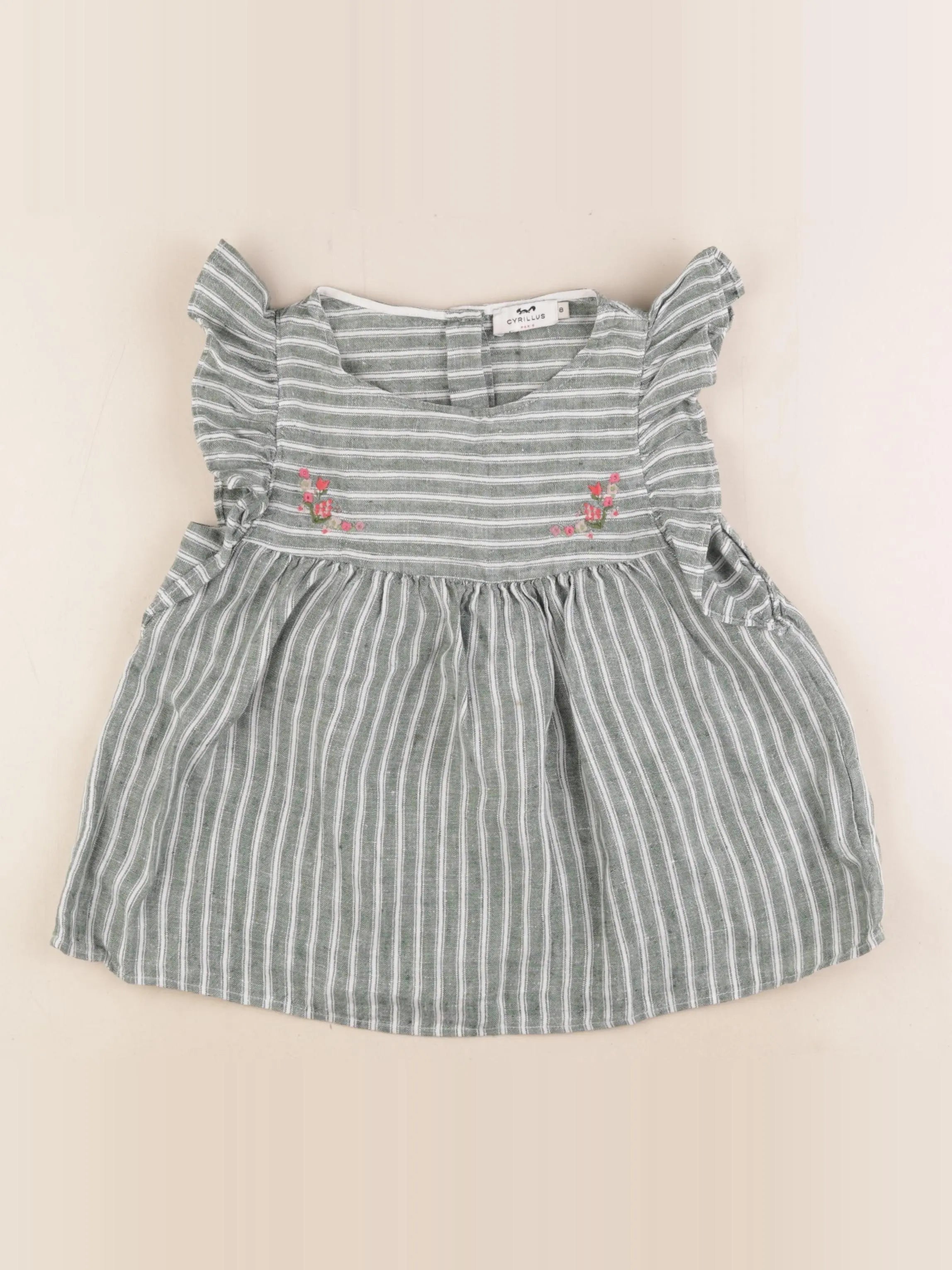 Cyrillus - blouse vert - 8 ans
