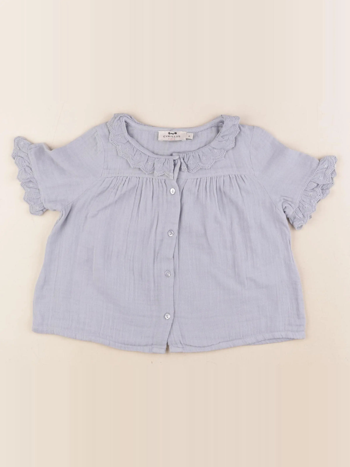 Cyrillus - blouse bleu - 4 ans